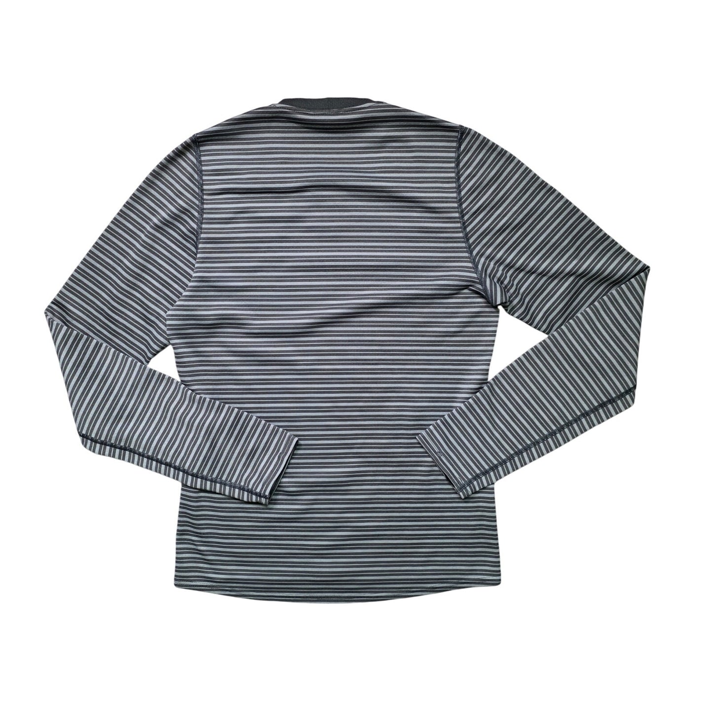 Patagonia Men’s XS Gray Striped Long Sleeve Shirt Athletic Breathable Wicking
