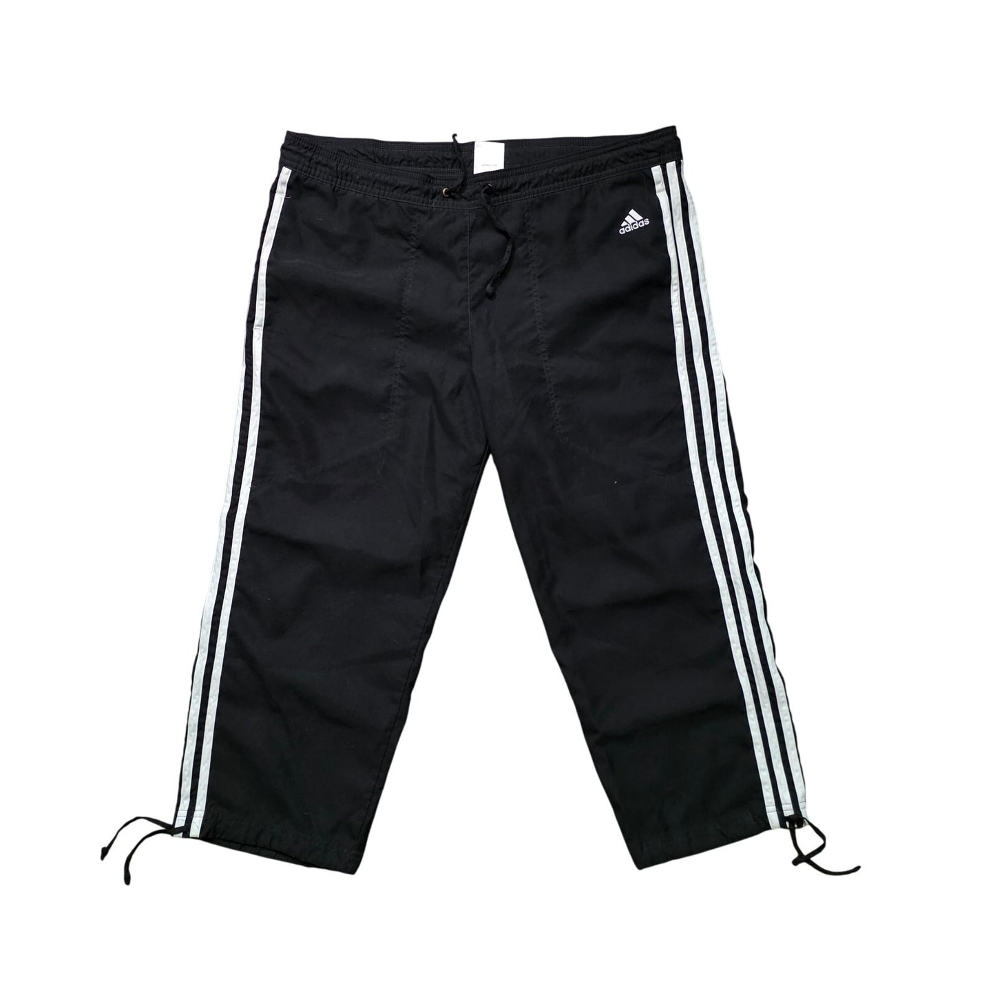 Adidas Track Pants Men’s Medium Black White 3-Stripes Polyester