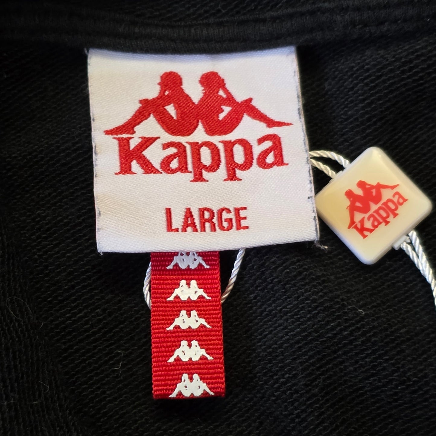 Kappa 222 Banda Solgo Pullover Hoodie Mens L Black