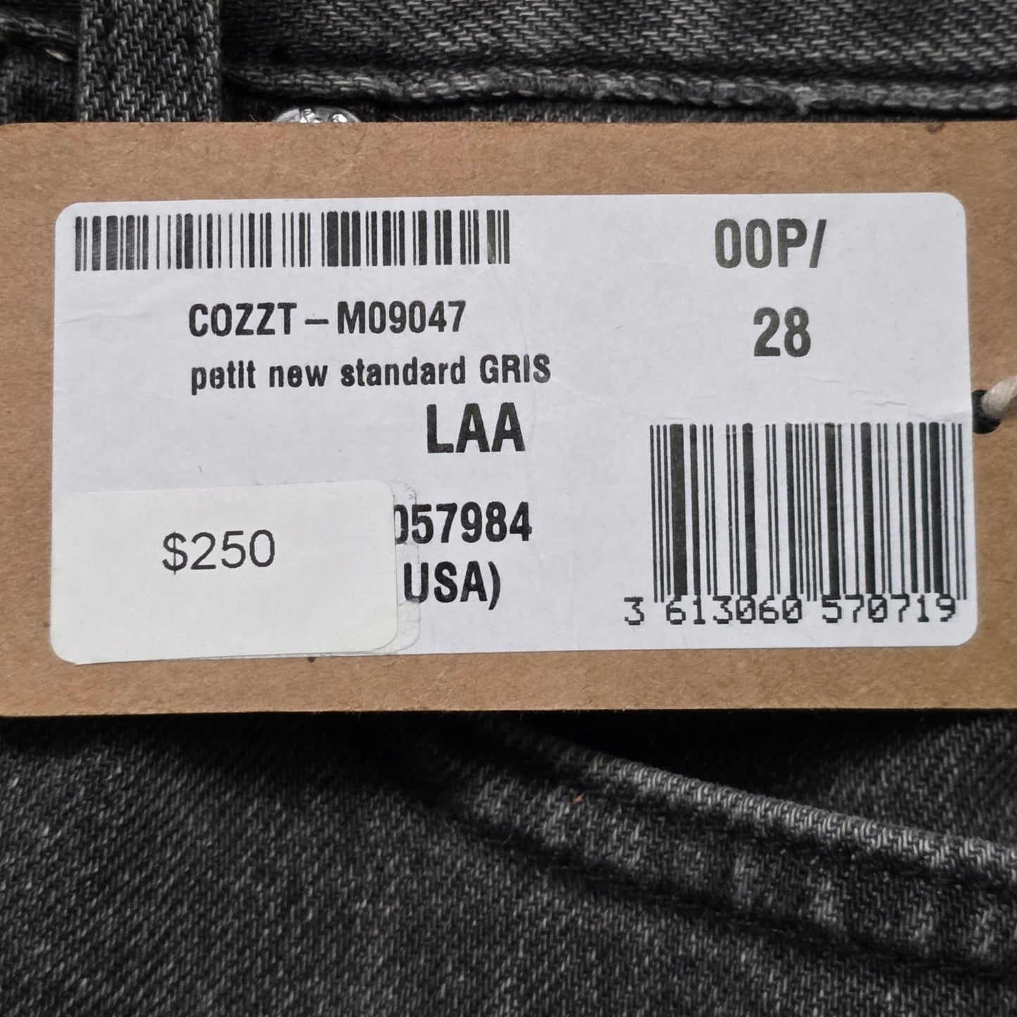 APC Petit New Standard Jeans Men 28 Dark Grey Denim Slim Fit