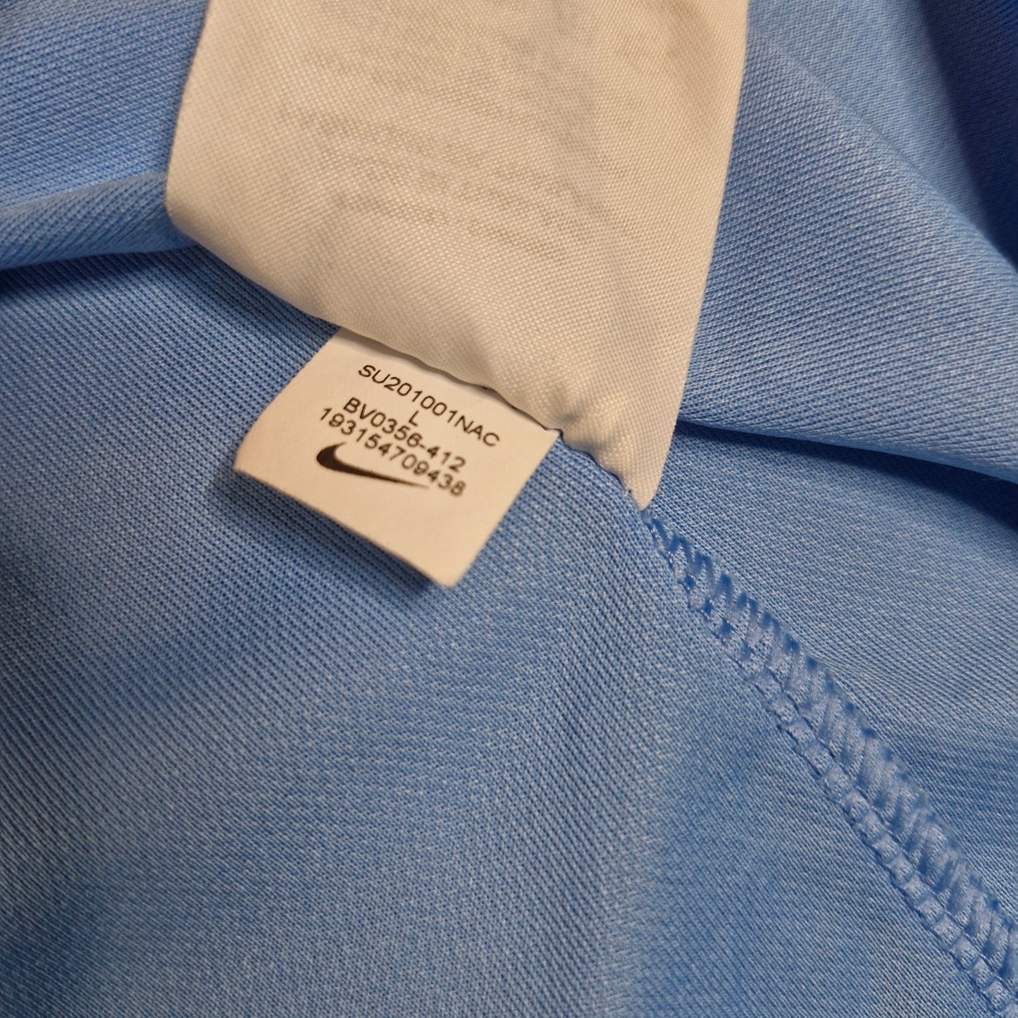 Nike Dri-Fit Standard Fit Golf Polo Shirt Men’s Large Blue Performance Swoosh