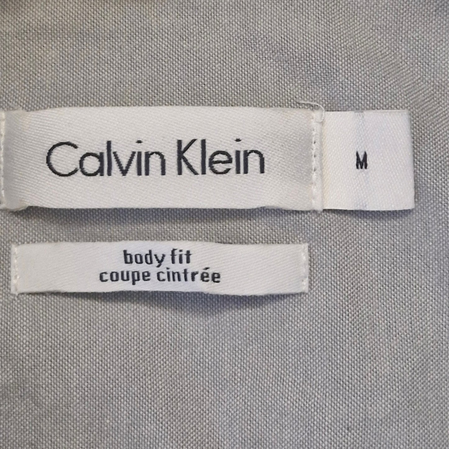 Calvin Klein Body Fit Cotton Roll-Up Shirt Men’s Medium Blue