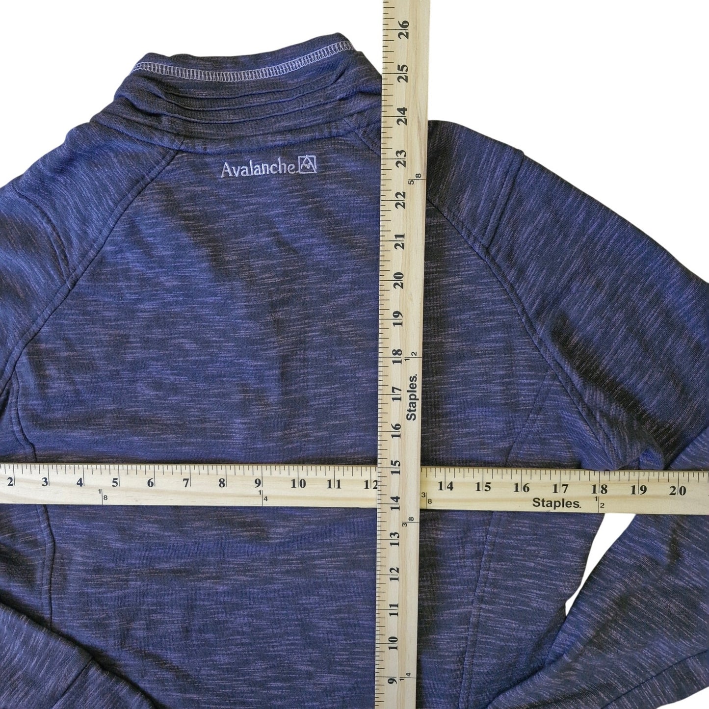 Avalanche Loma Snap Mock Neck Thumbhole Pullover Womens Large Blue/Purple