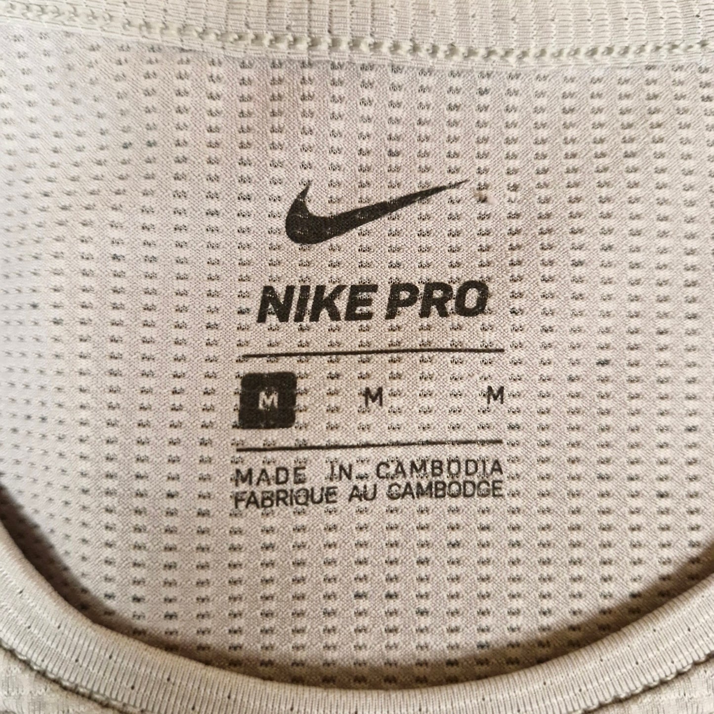 Nike Pro Dri-fit swoosh grey T-shirt tee mens size medium