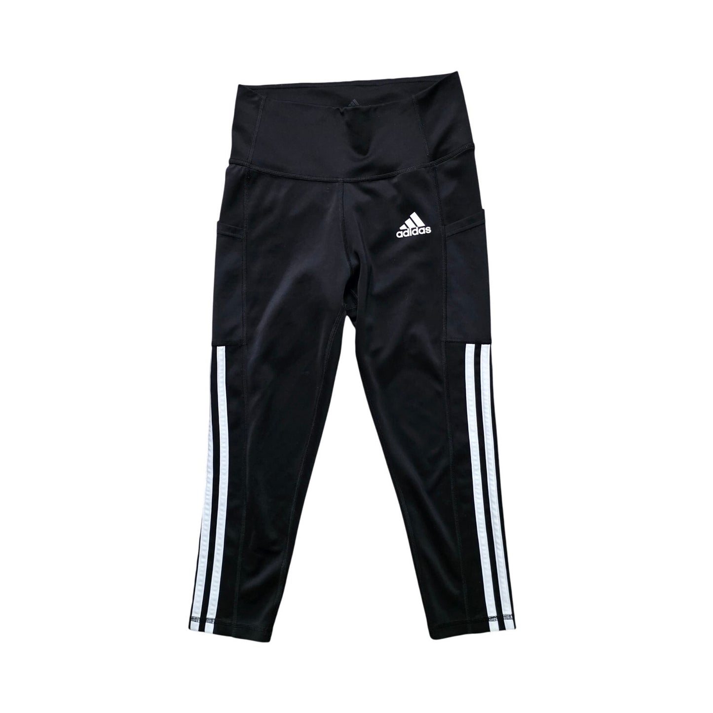Adidas Primegreen Active Capri Pants Women’s XS Black Stretch Pocket