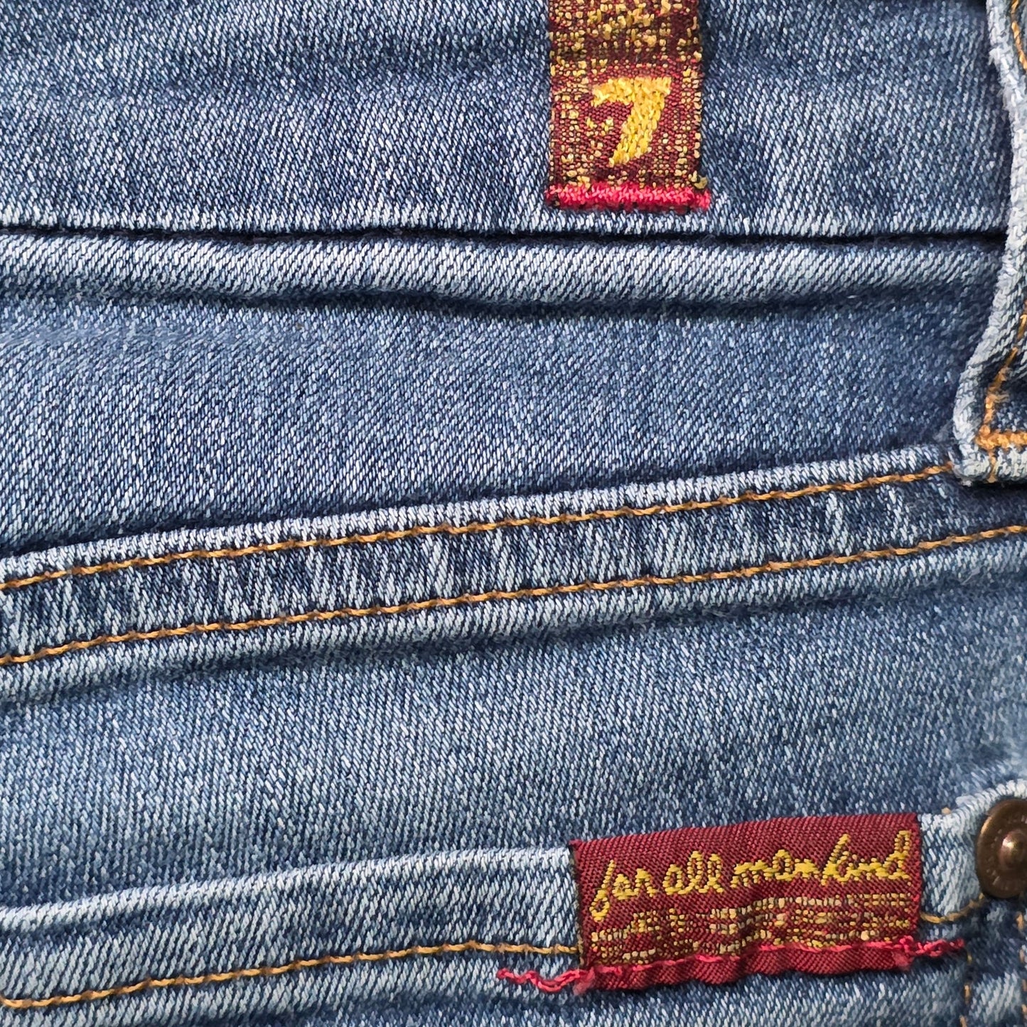 7 For All Mankind Jeans Women’s 26 Blue Denim Mid Rise Skinny