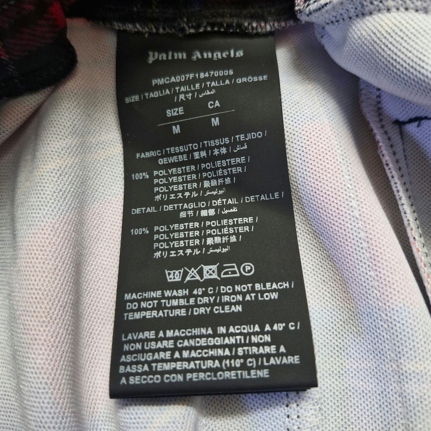 Palm Angels Red Plaid Track Pants Size M