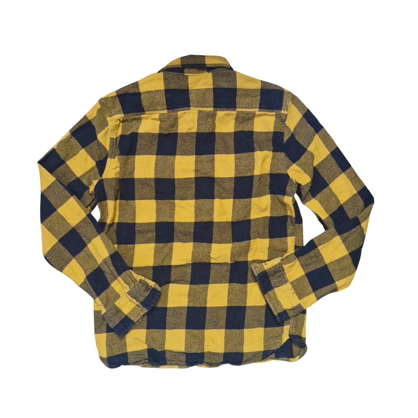 Levi’s Flannel Shirt Men’s Small Yellow Black Plaid Long Sleeve