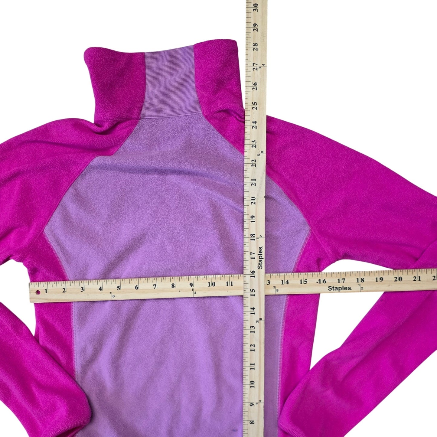 Columbia Fleece Pullover Women’s Small Purple Pink 1/4 Zip Active