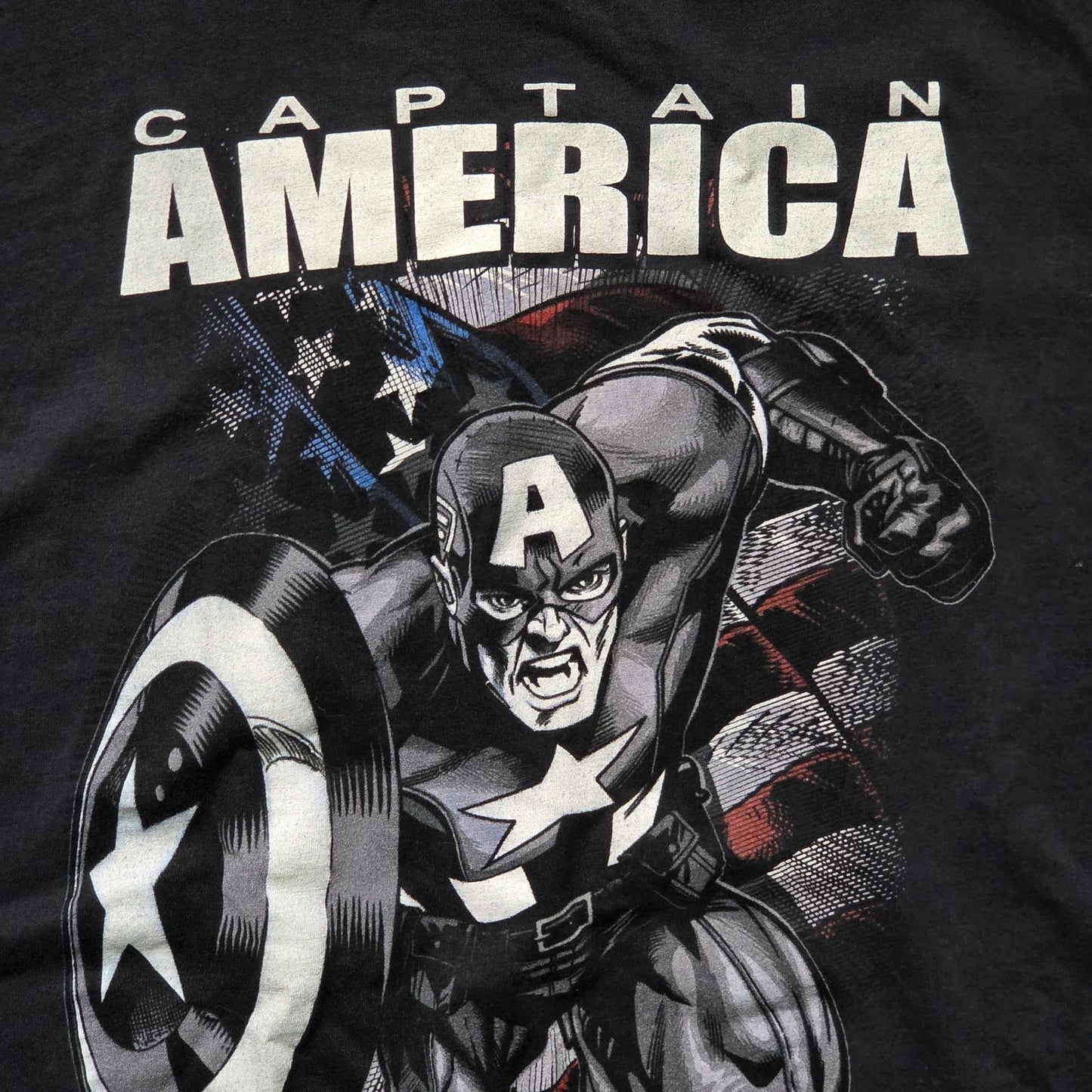 Marvel Captain America Patriot T-Shirt Men’s L Black Graphic