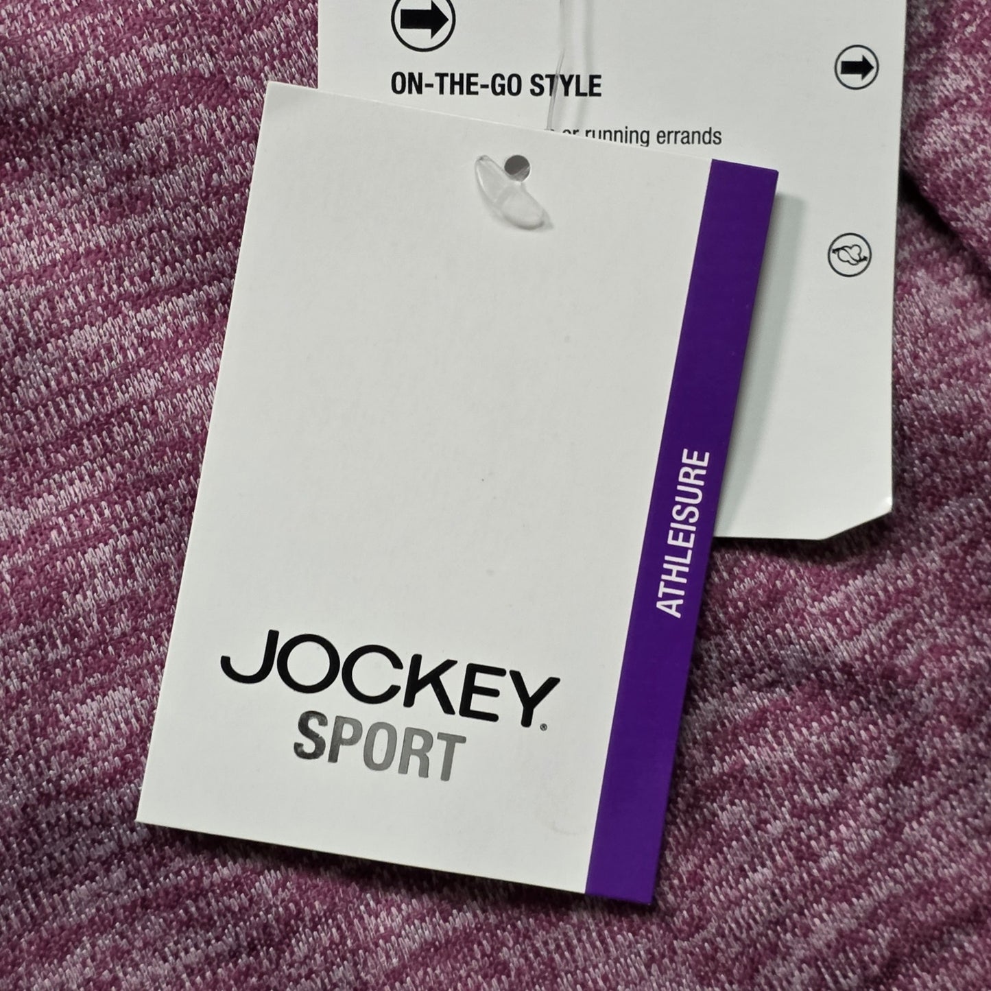 Jockey Active Thermal Sweater Women M Pink Long Sleeve Kangaroo Pocket NWT