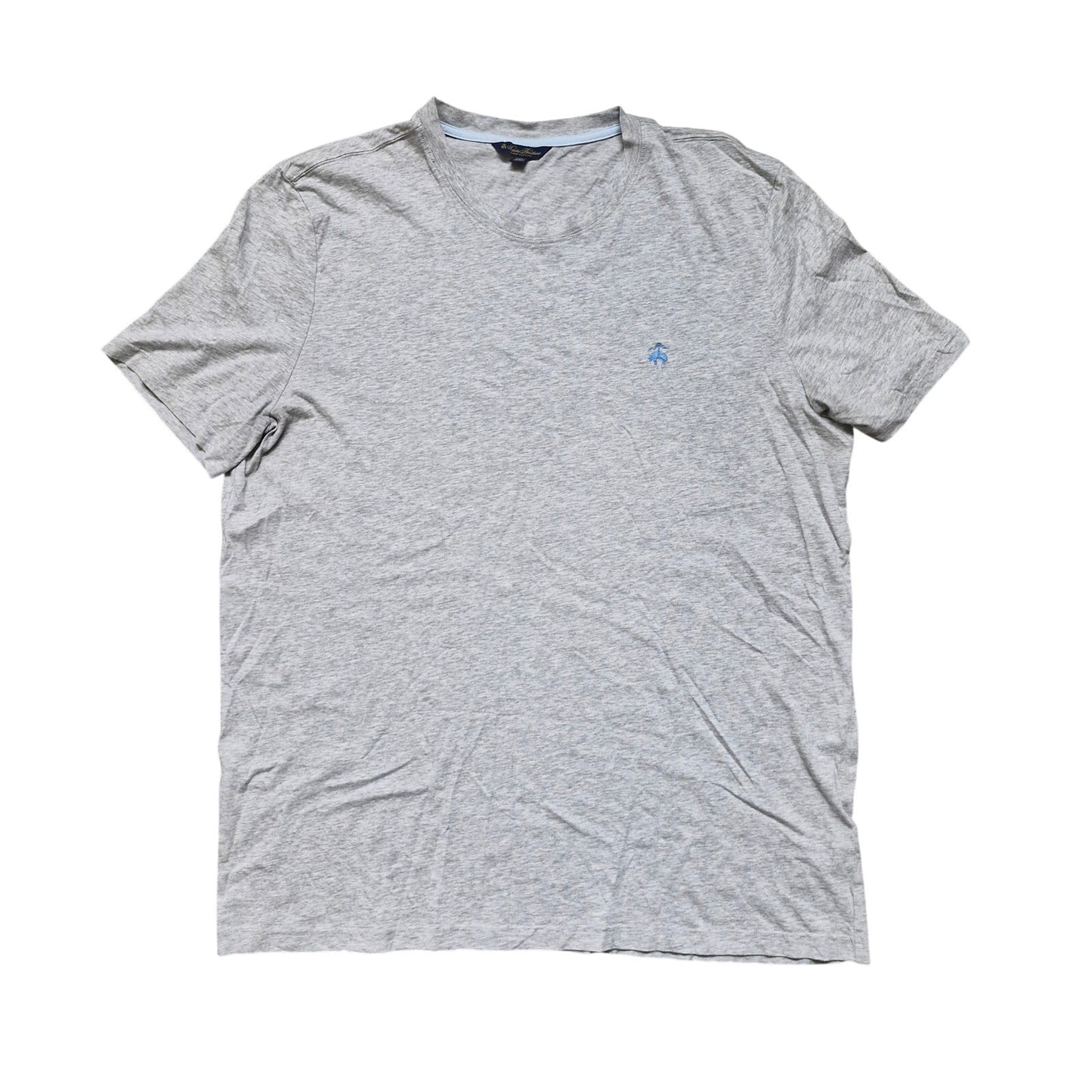 Brooks Brothers Supima Cotton T-Shirt XXL Gray Logo Tee Casual Soft Classic
