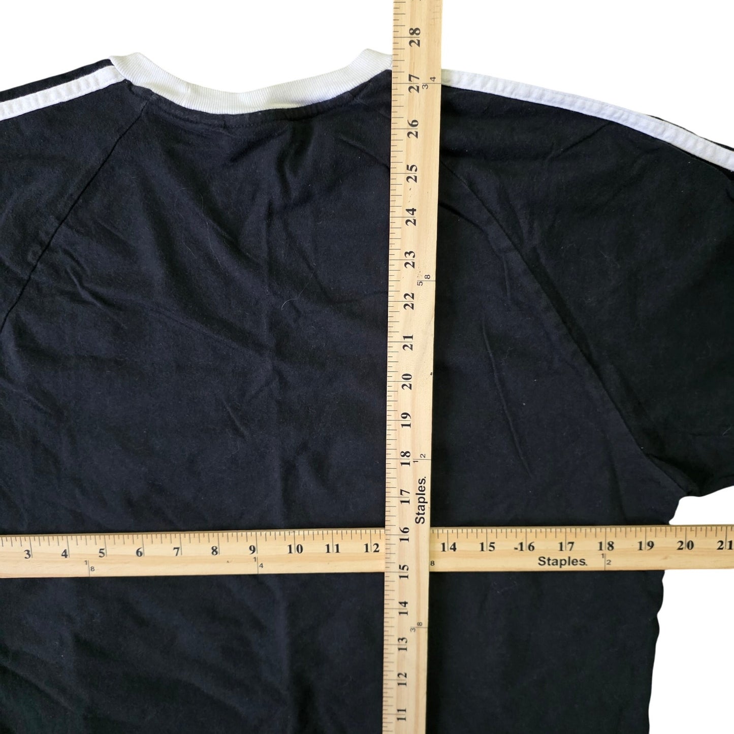 Adidas 3-Stripes T-Shirt Men’s L Black Cotton Athletic Tee