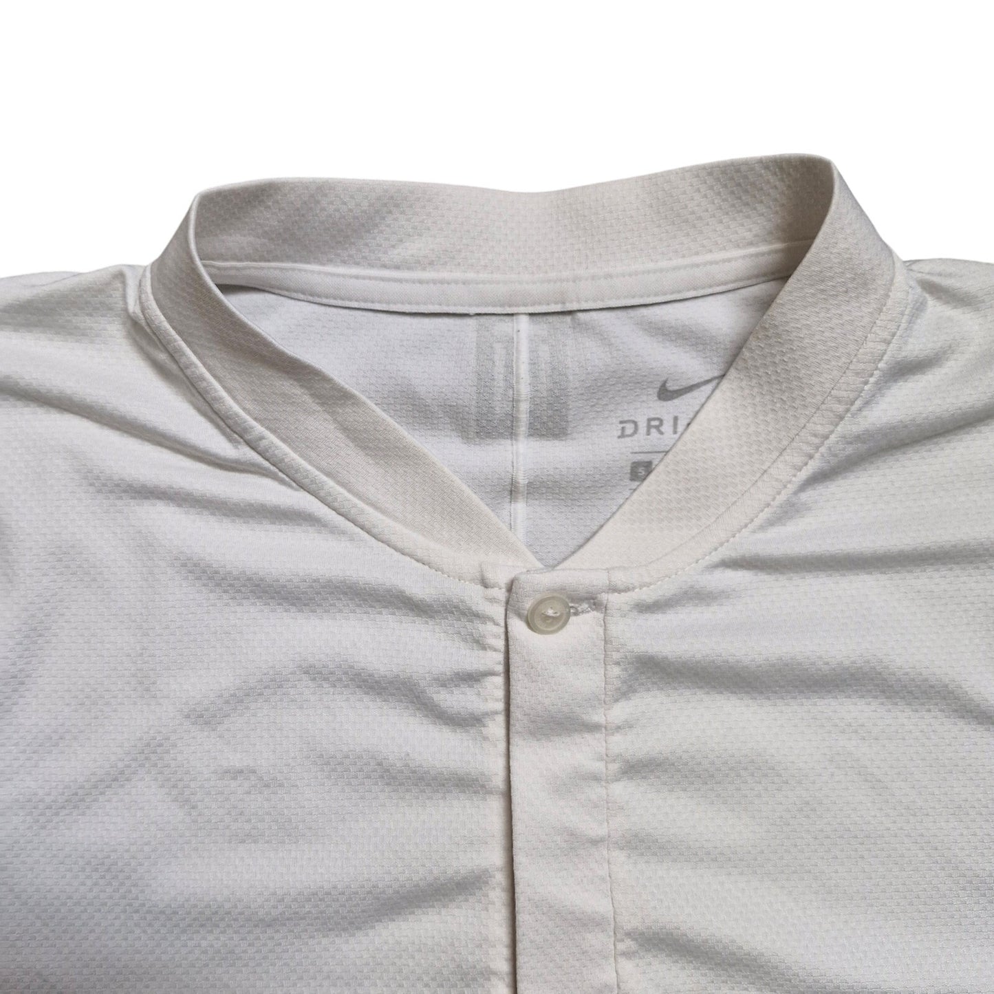 Nike Tiger Woods Polo Shirt Mens Small Gray Blade Collar Dri Fit Golf