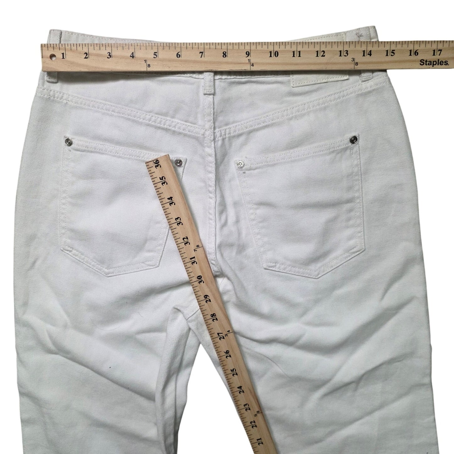 Zara Slim High Rise Jeans Women’s Size 6 White