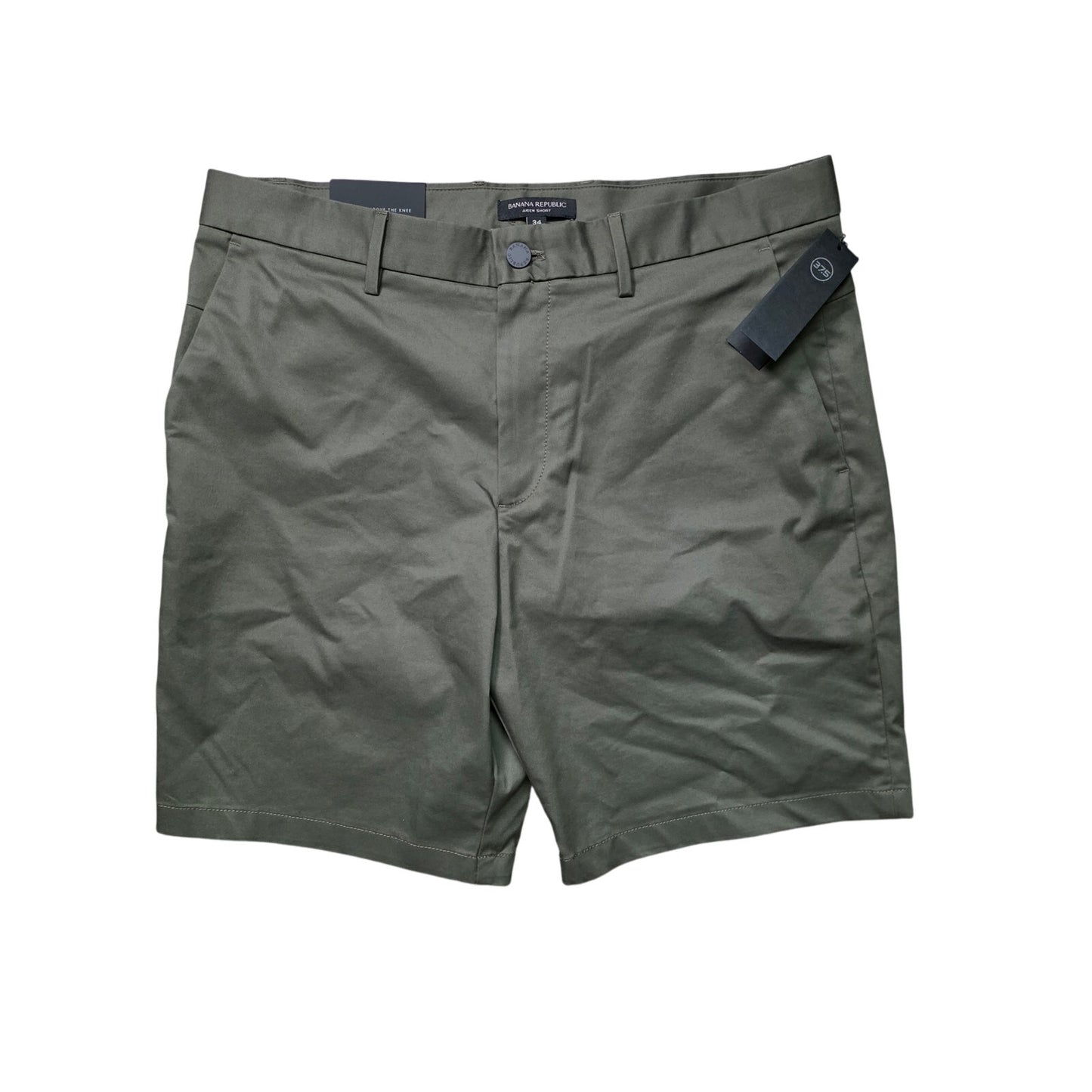 Banana Republic Aiden Chino Shorts Men’s 34 Green Cotton NWT