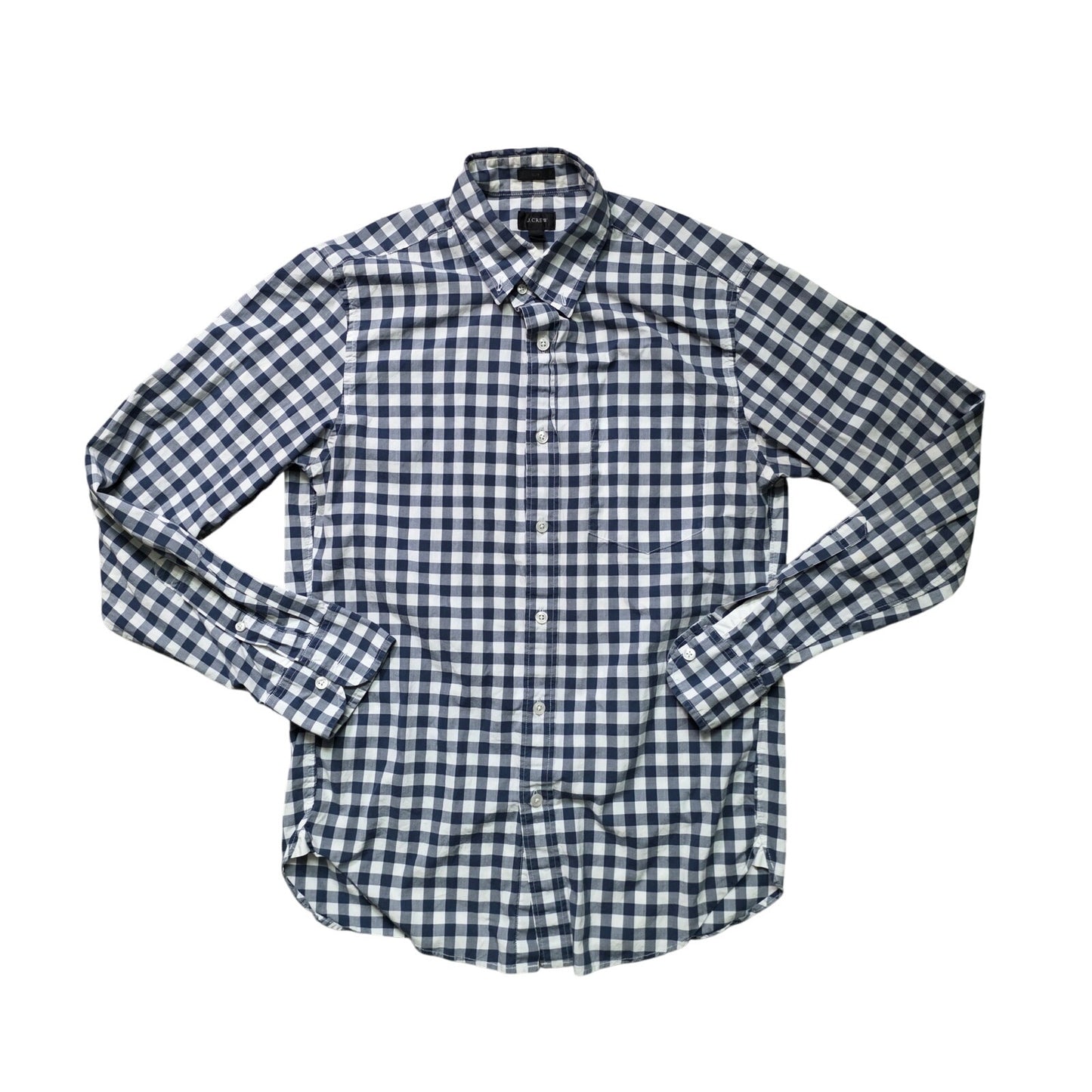 J. Crew Slim Fit Button-Down Shirt Men’s Small Blue Gingham Check