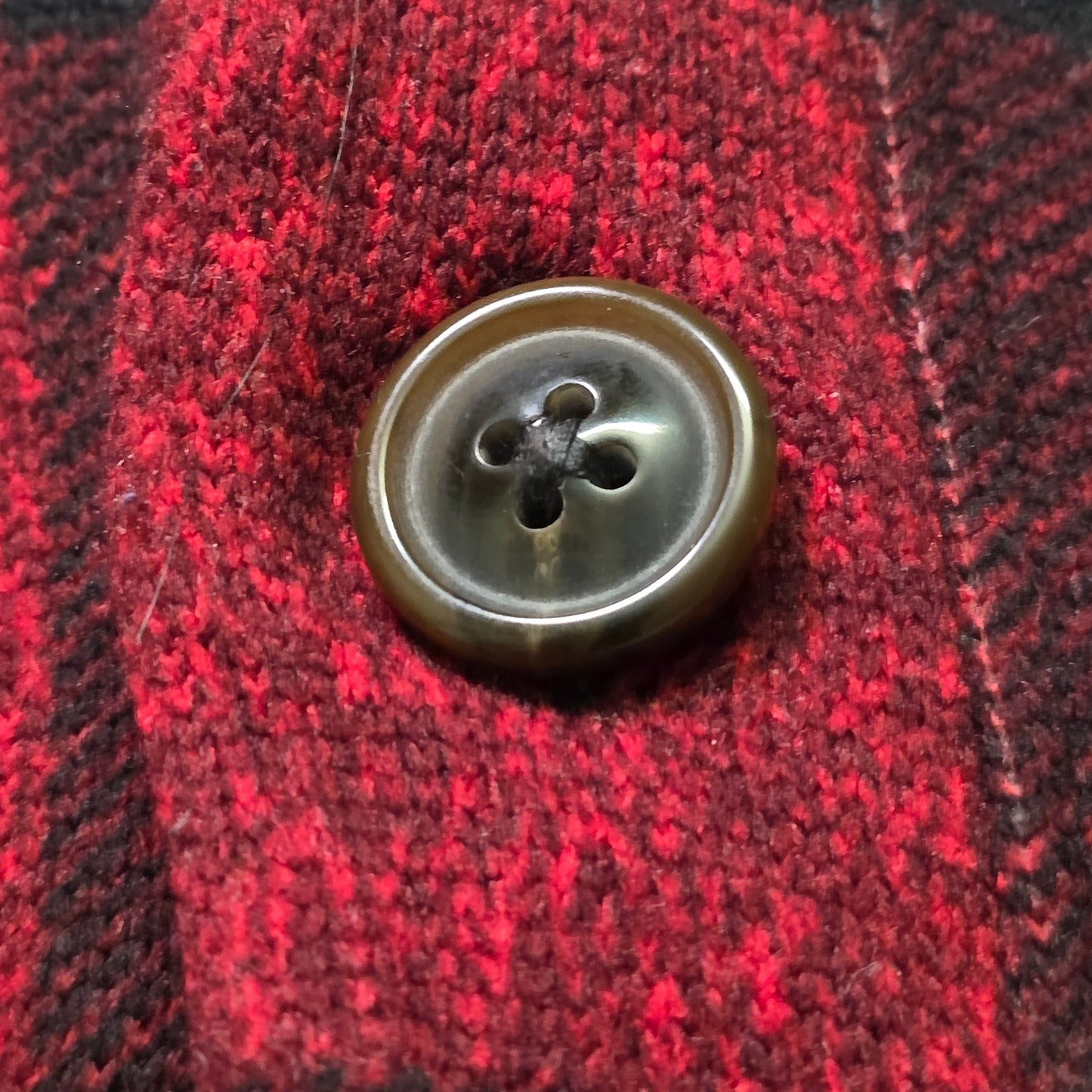 Old Navy Buffalo Plaid Shawl Collar Cardigan Men’s M Red Black