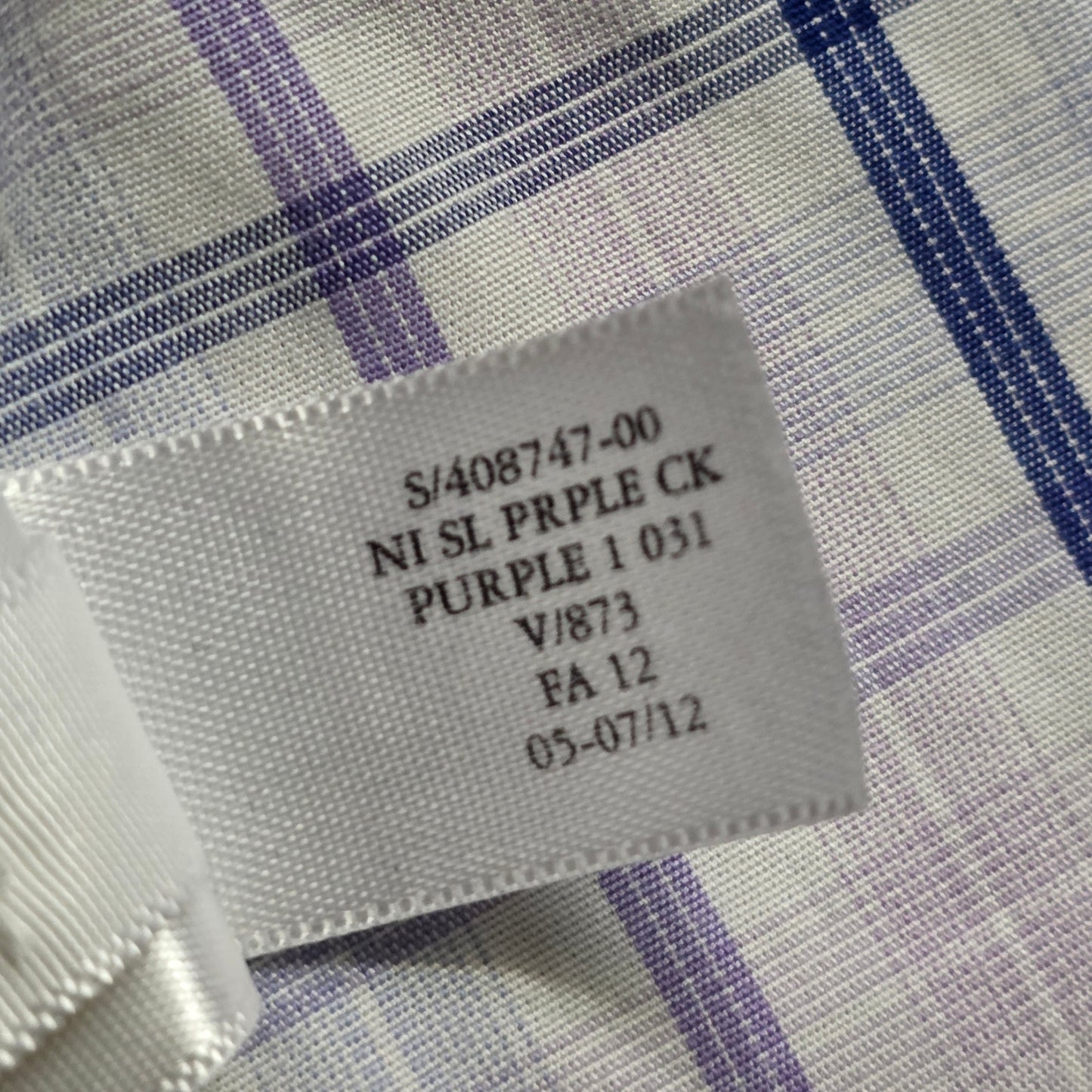Banana Republic Purple Striped Non-Iron Button Up Shirt Men’s XL