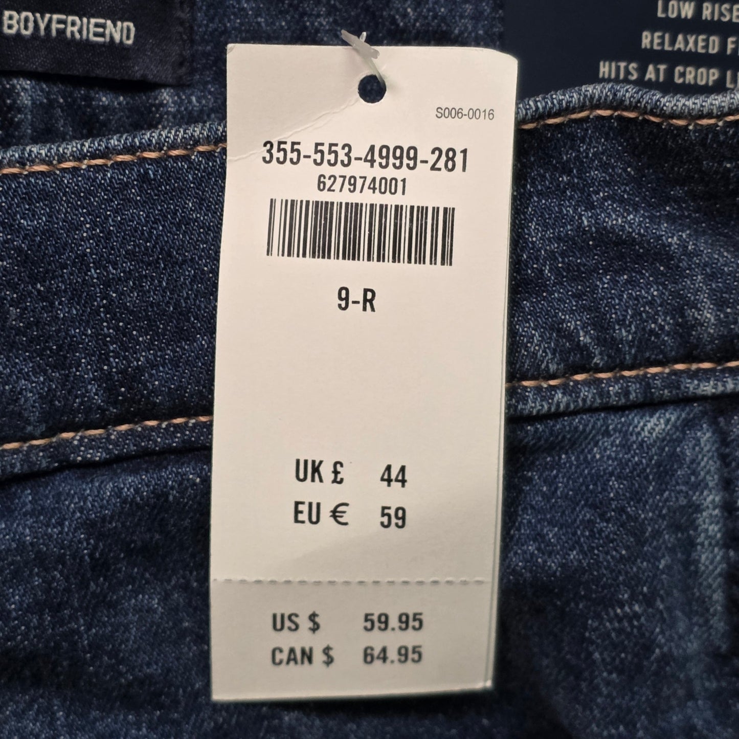 Hollister Low Rise Boyfriend Jeans Women’s 9R 29x24 Blue Distressed NWT