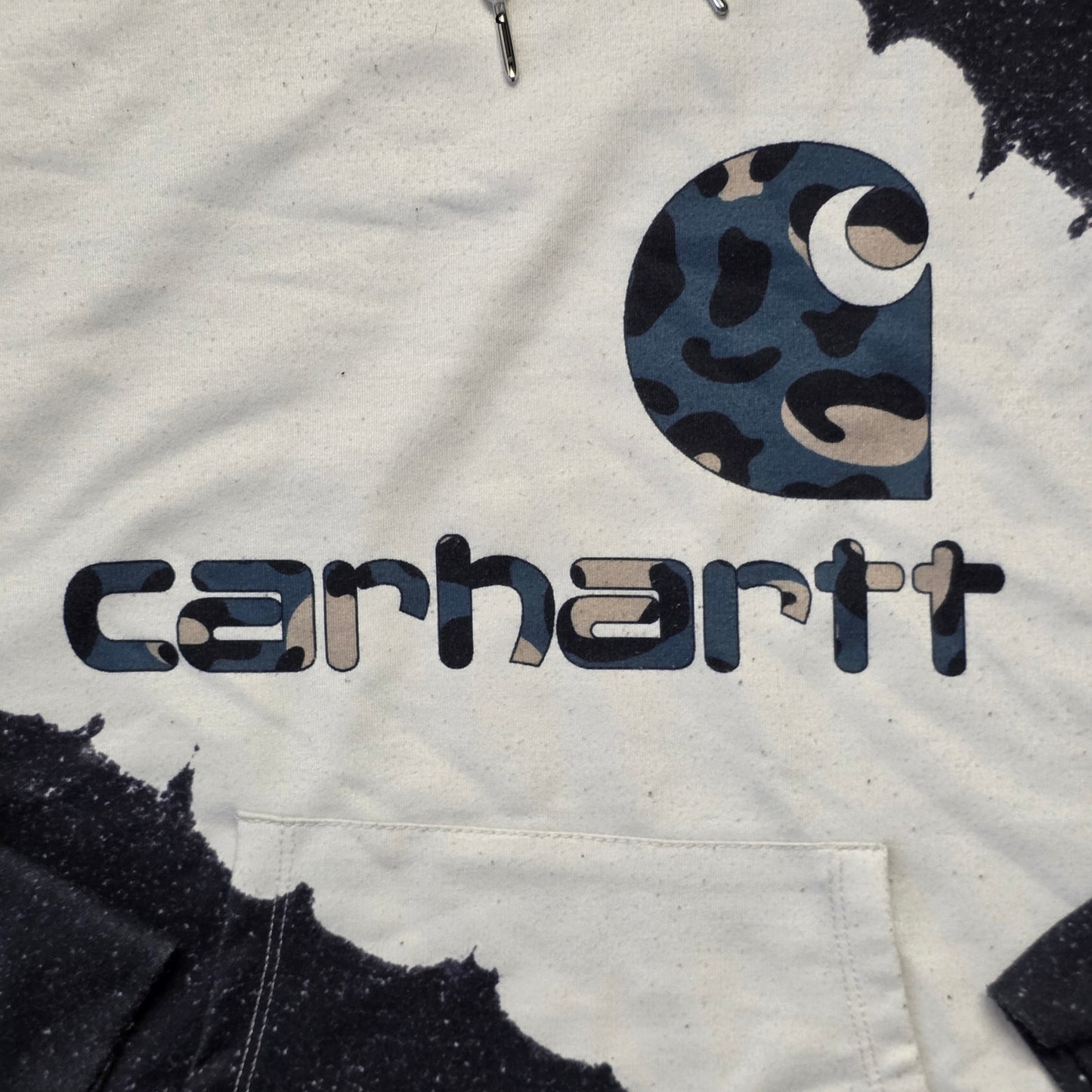 Carhartt Letter Contrast Hoodie Men’s Medium Leopard Print