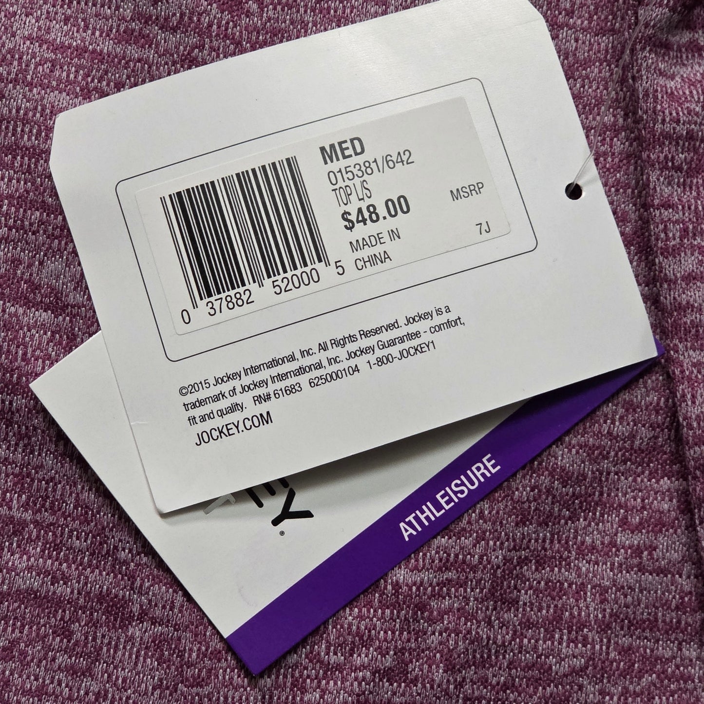 Jockey Active Thermal Sweater Women M Pink Long Sleeve Kangaroo Pocket NWT