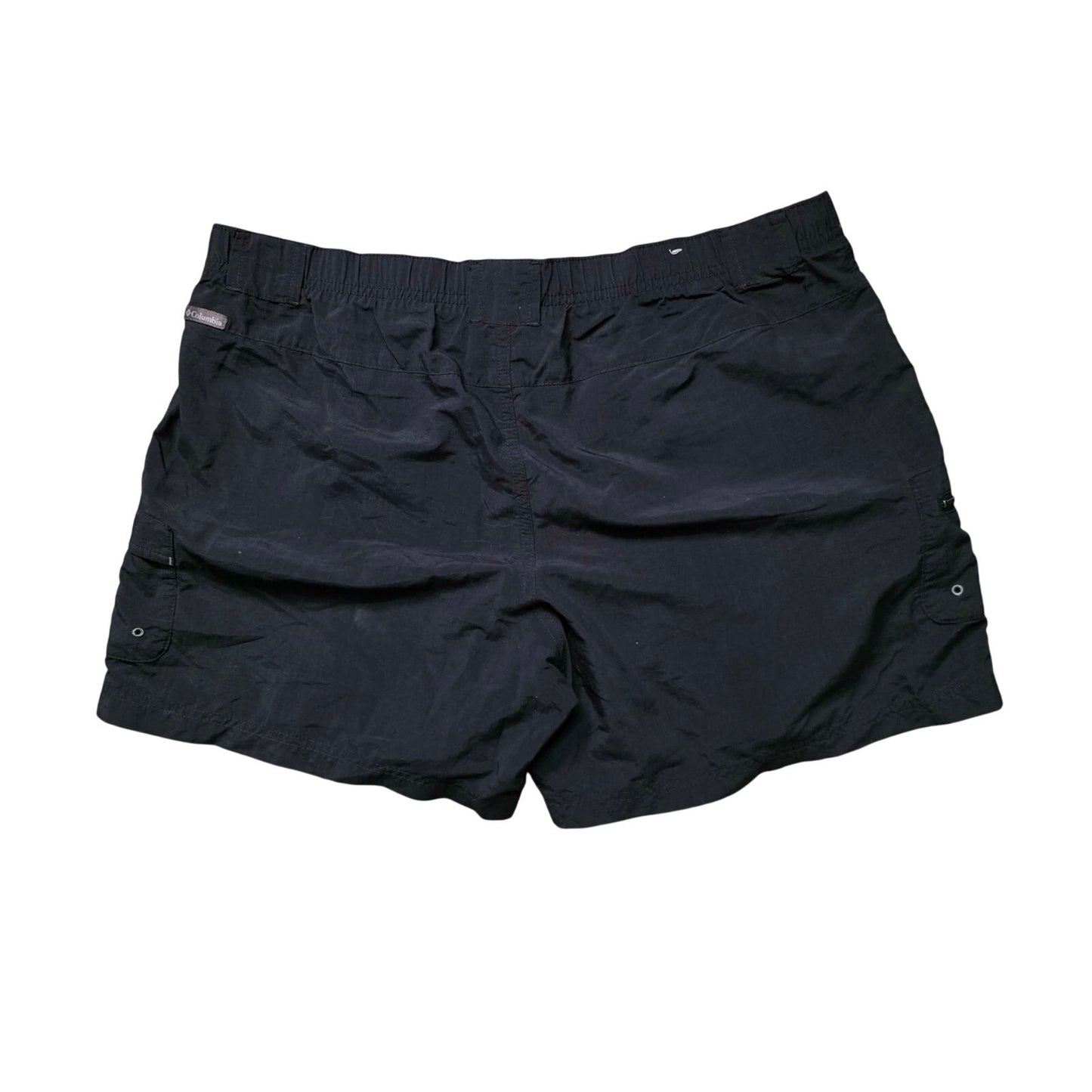 Columbia Hiking Shorts Men L Black Lightweight Nylon