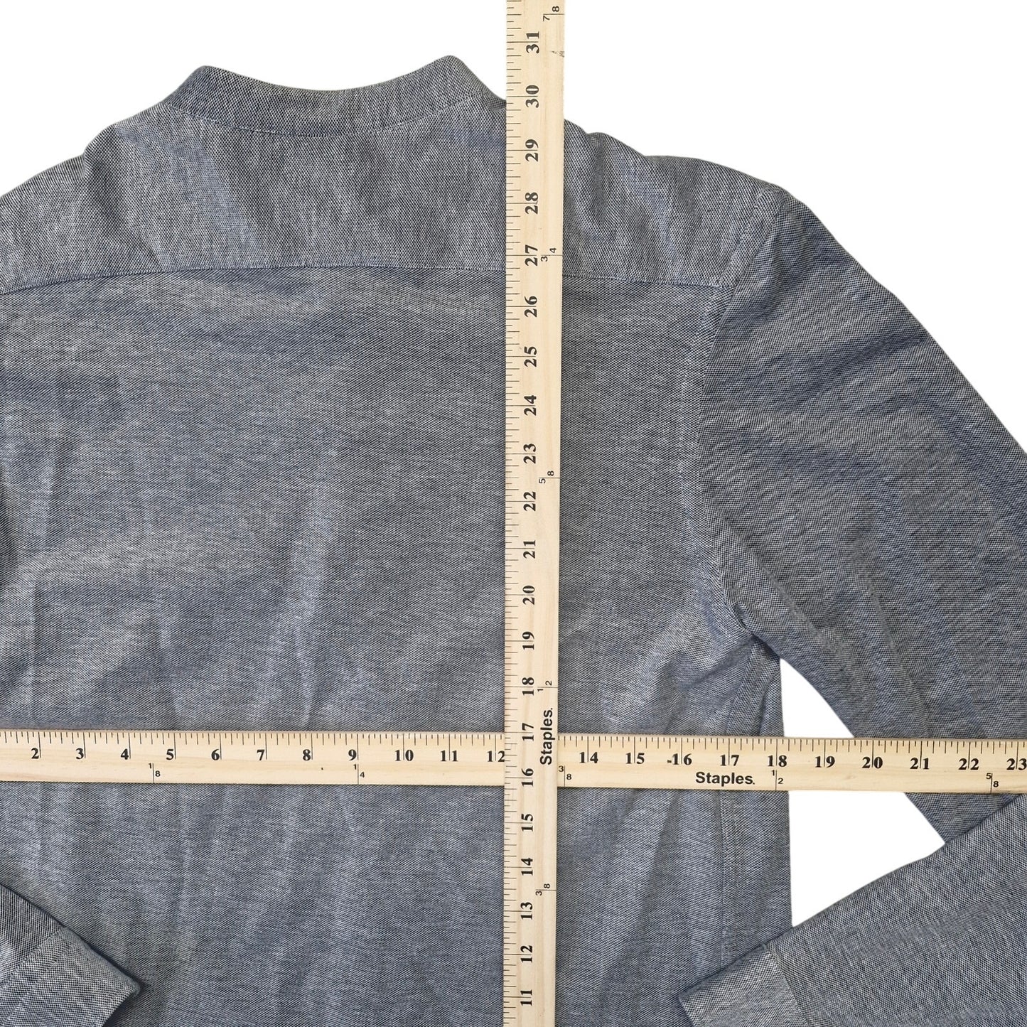 Zara Dress Shirt Men’s L Gray Slim Fit Collared Long Sleeve