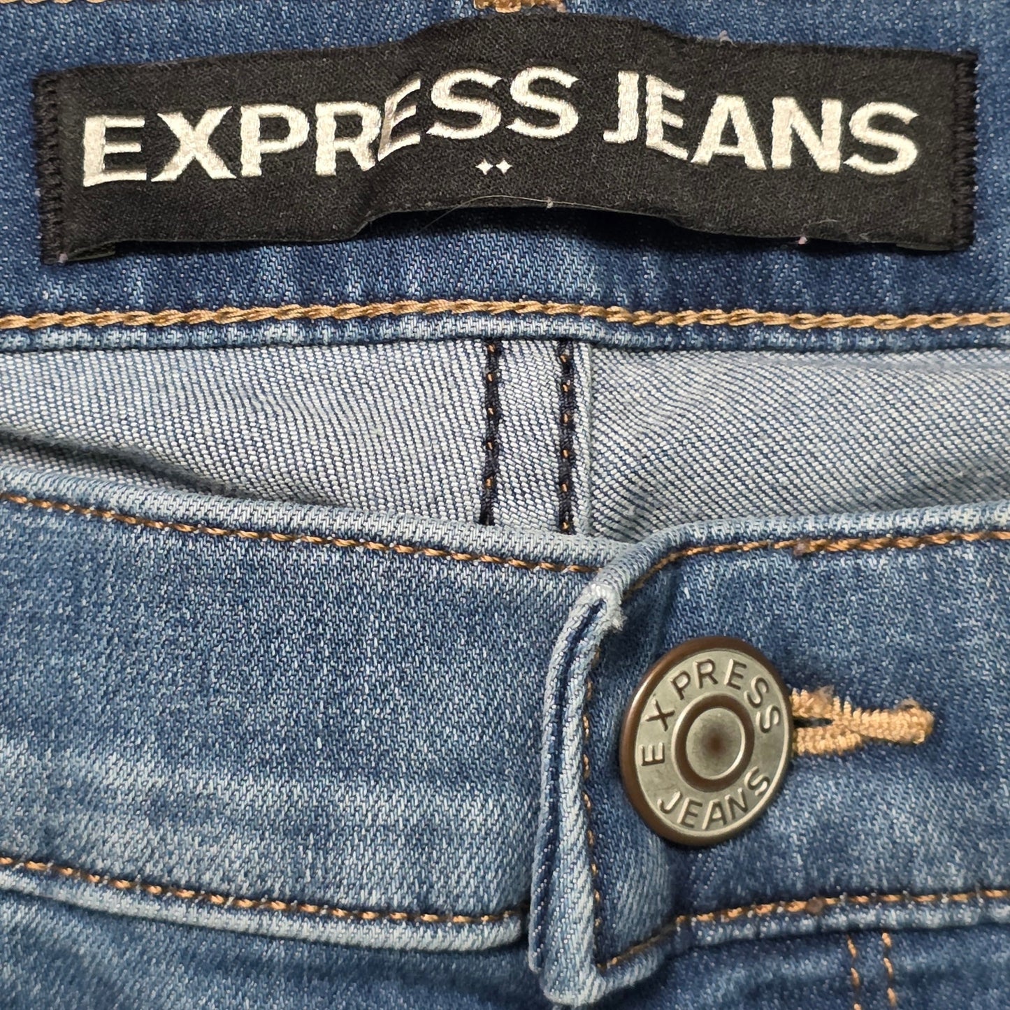 Express Legging Jeans Women’s 10 Light Wash Mid Rise Stretch Denim