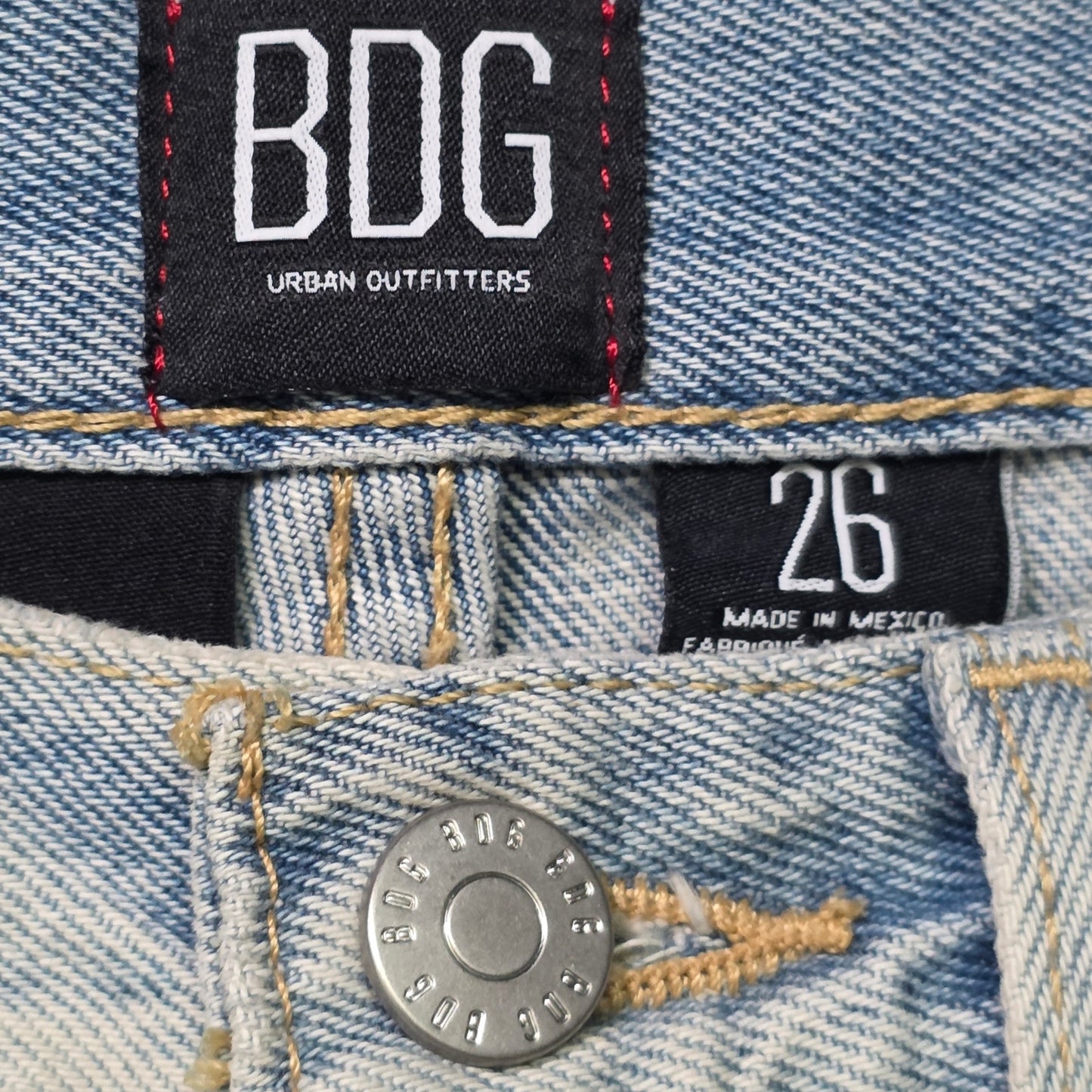BDG High Rise Bootcut Jeans Women’s 27 Light Wash Distressed Denim NWT