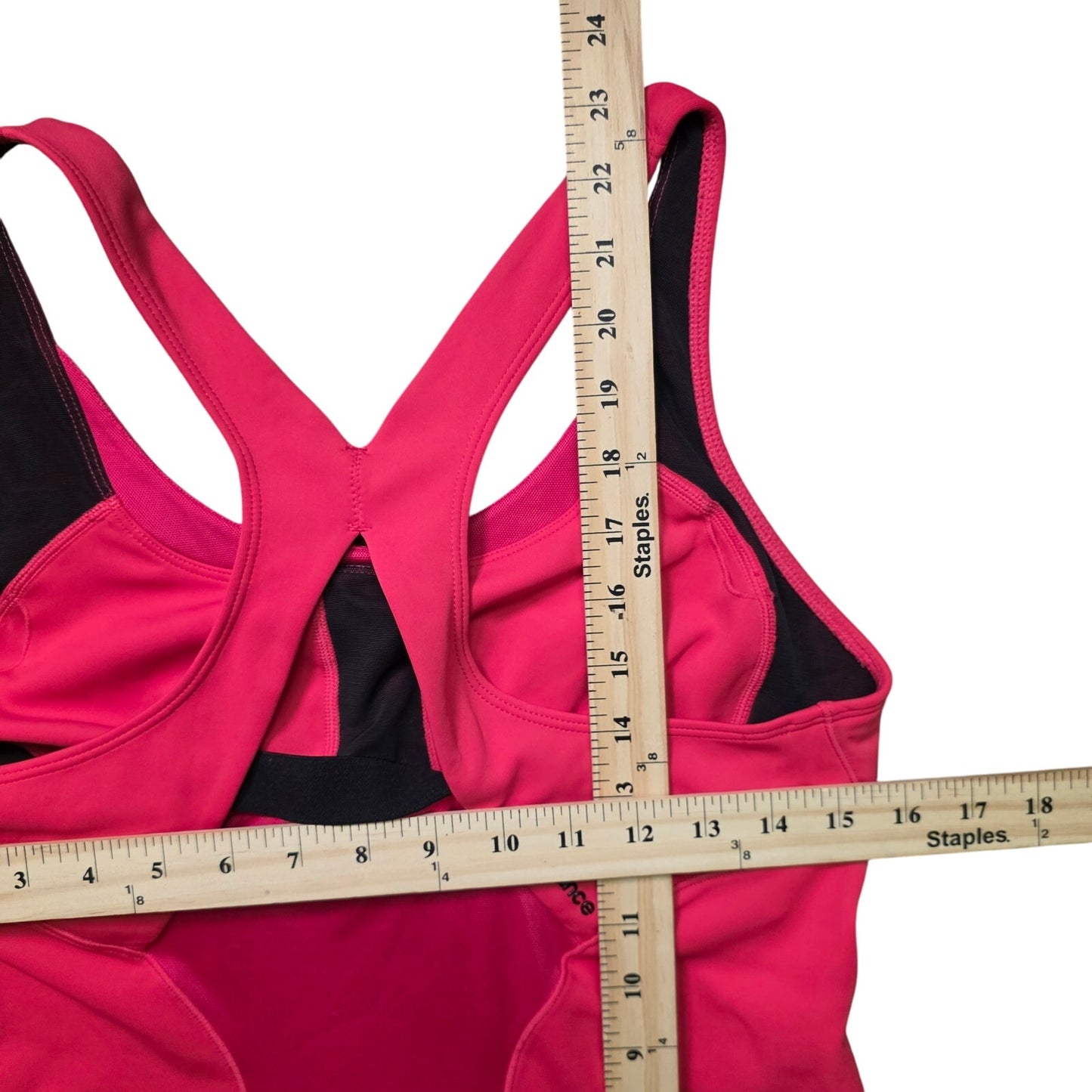 New Balance Lightning Dry Racerback Shelf Bra Tank Women’s Large Pink