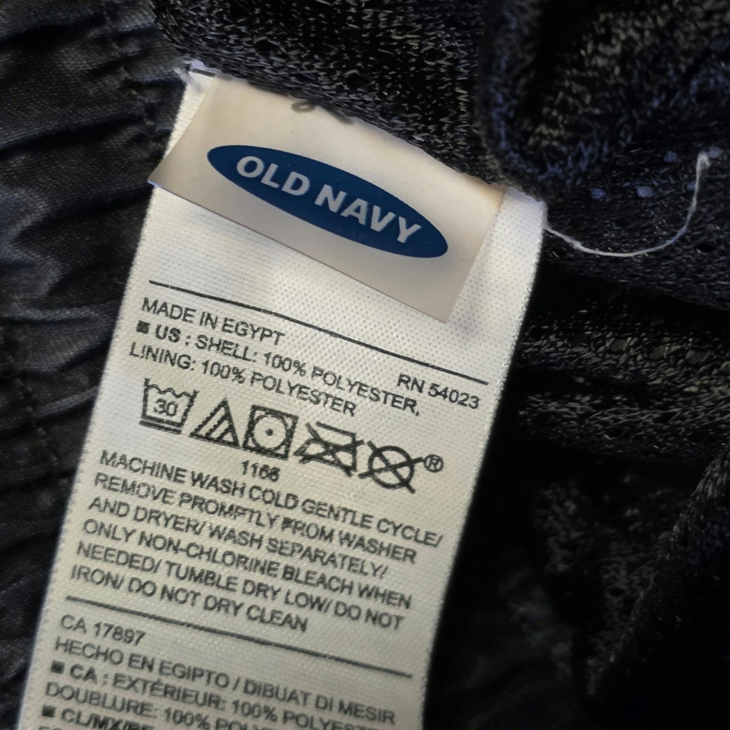 Old Navy Men’s Charcoal Striped Swim Trunks Size M