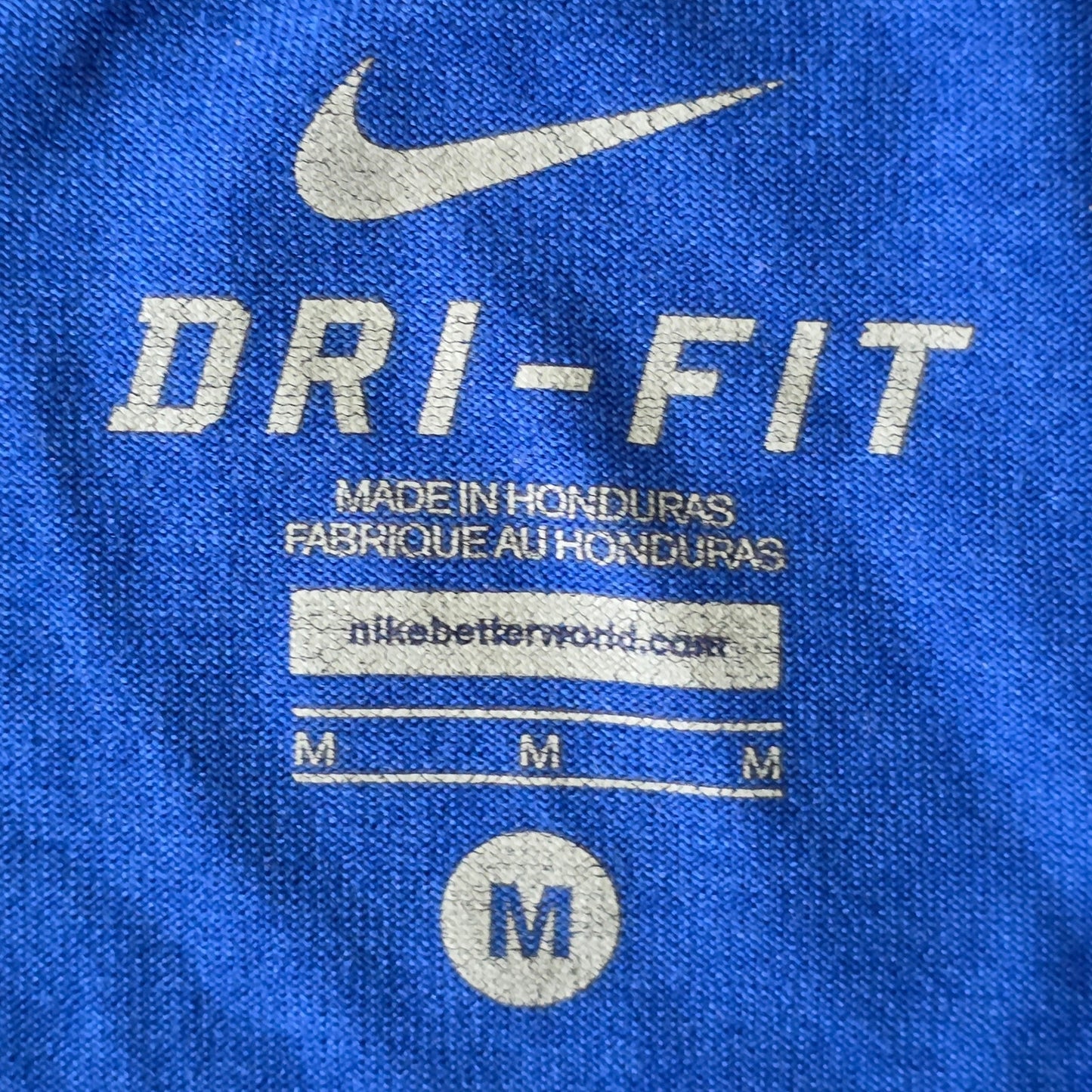 Nike Swoosh Logo T-Shirt Men’s M Blue Cotton Short Sleeve Athletic Tee