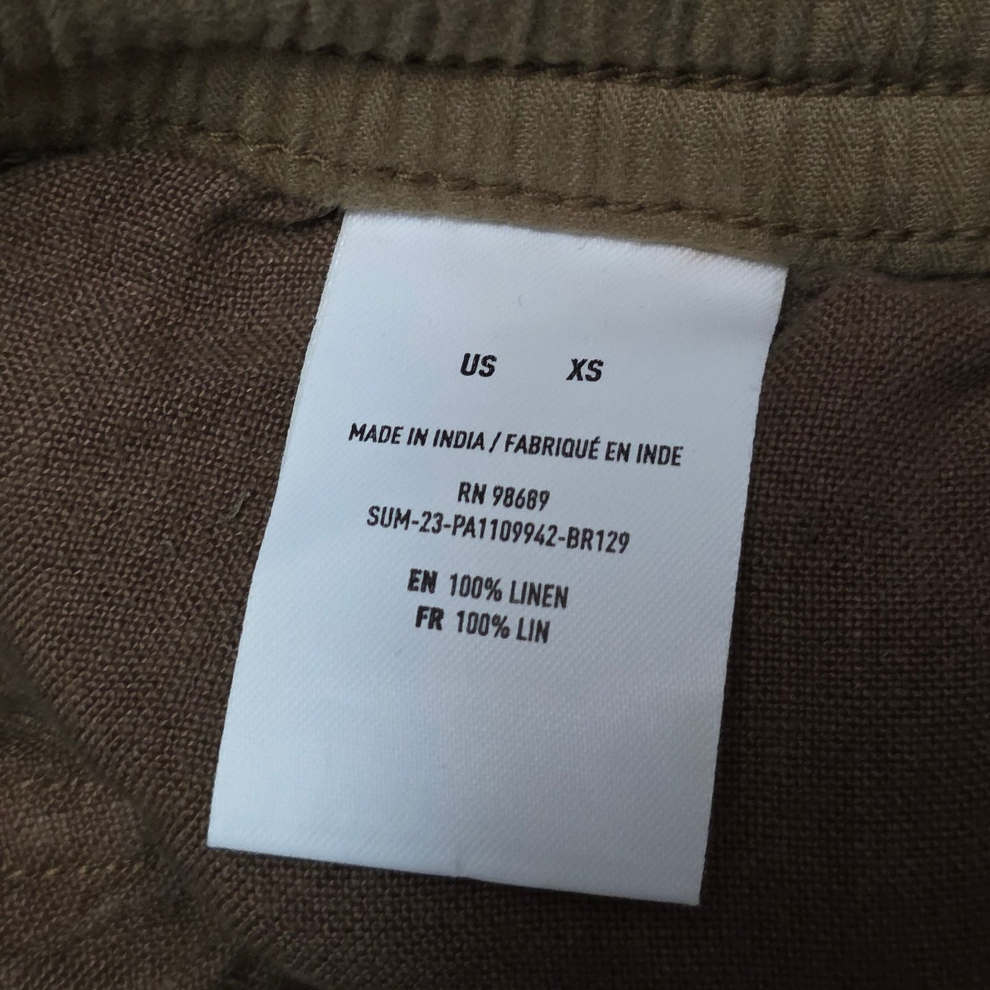 Todd Snyder Italian Linen Pants Men XS Brown Lightweight Casual