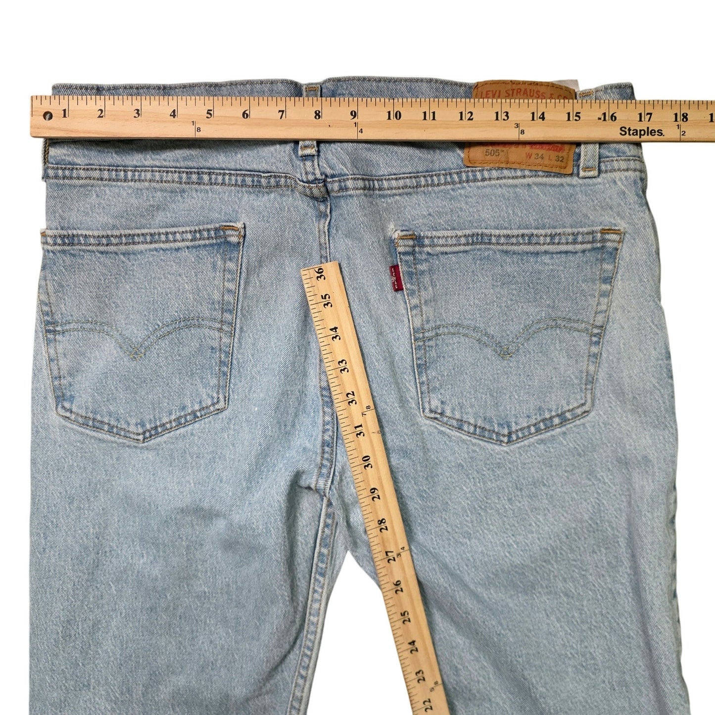 Levi’s 505 Regular Fit Jeans Men’s 34x32 Blue Denim Straight