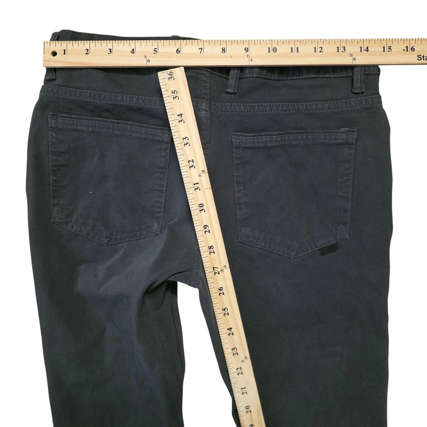Zara Man Modern Flat Front Pants Men’s 31 Black Casual Slim Fit