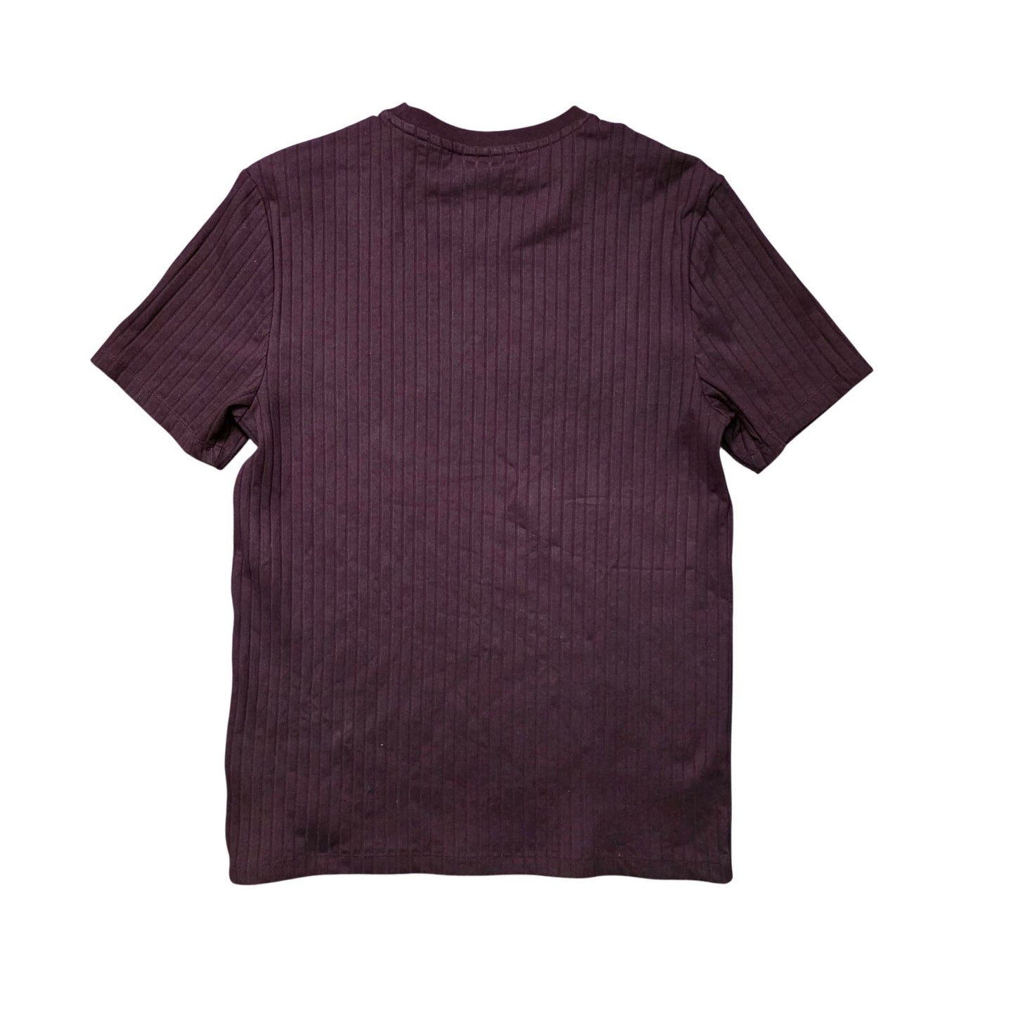 Perry Ellis Rib Knit Crew Neck Tee Men’s S Maroon