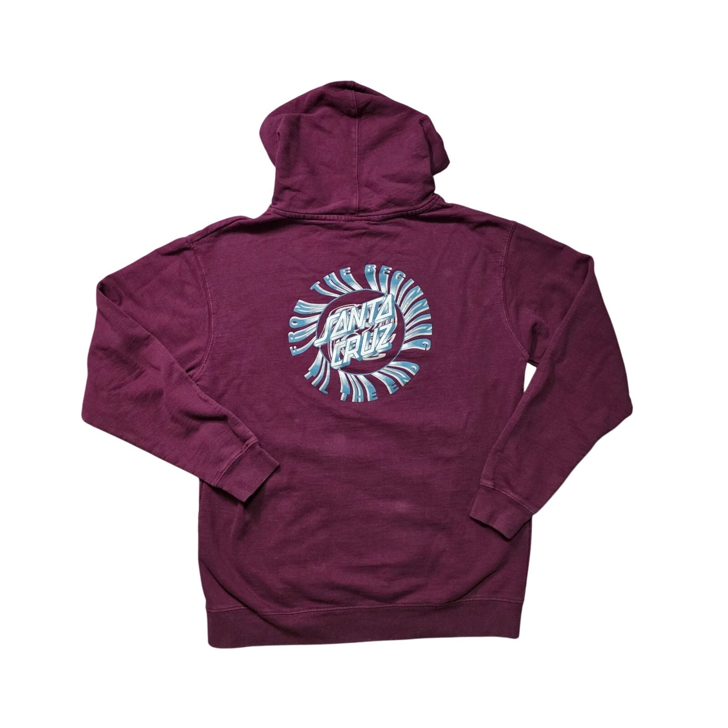 Santa Cruz Beginning Dot Zip Hoodie Men’s XL Maroon Classic