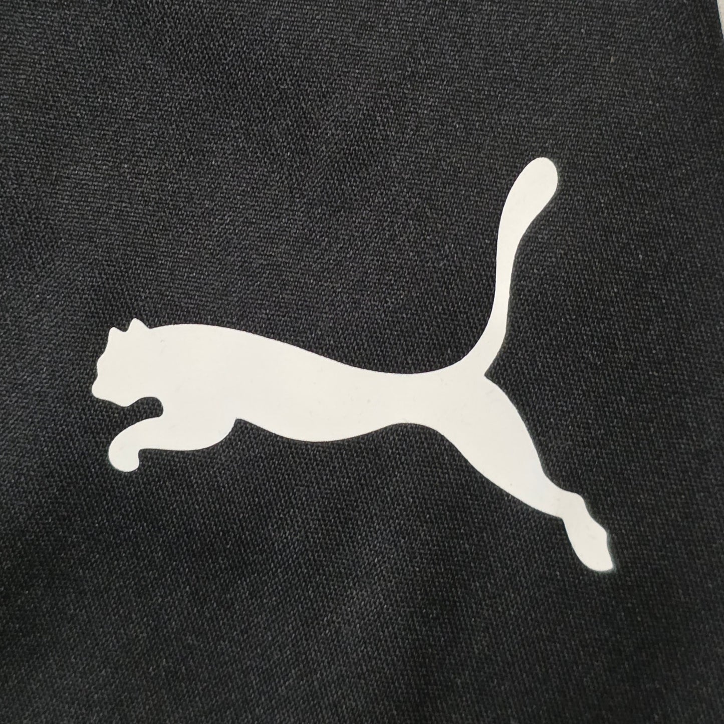 PUMA Speed Track Pants Mens M Black White Athletic Joggers