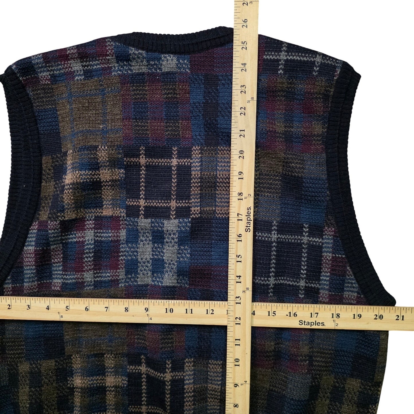 Neiman Marcus Sweater Vest Men’s XL Checkered Knit
