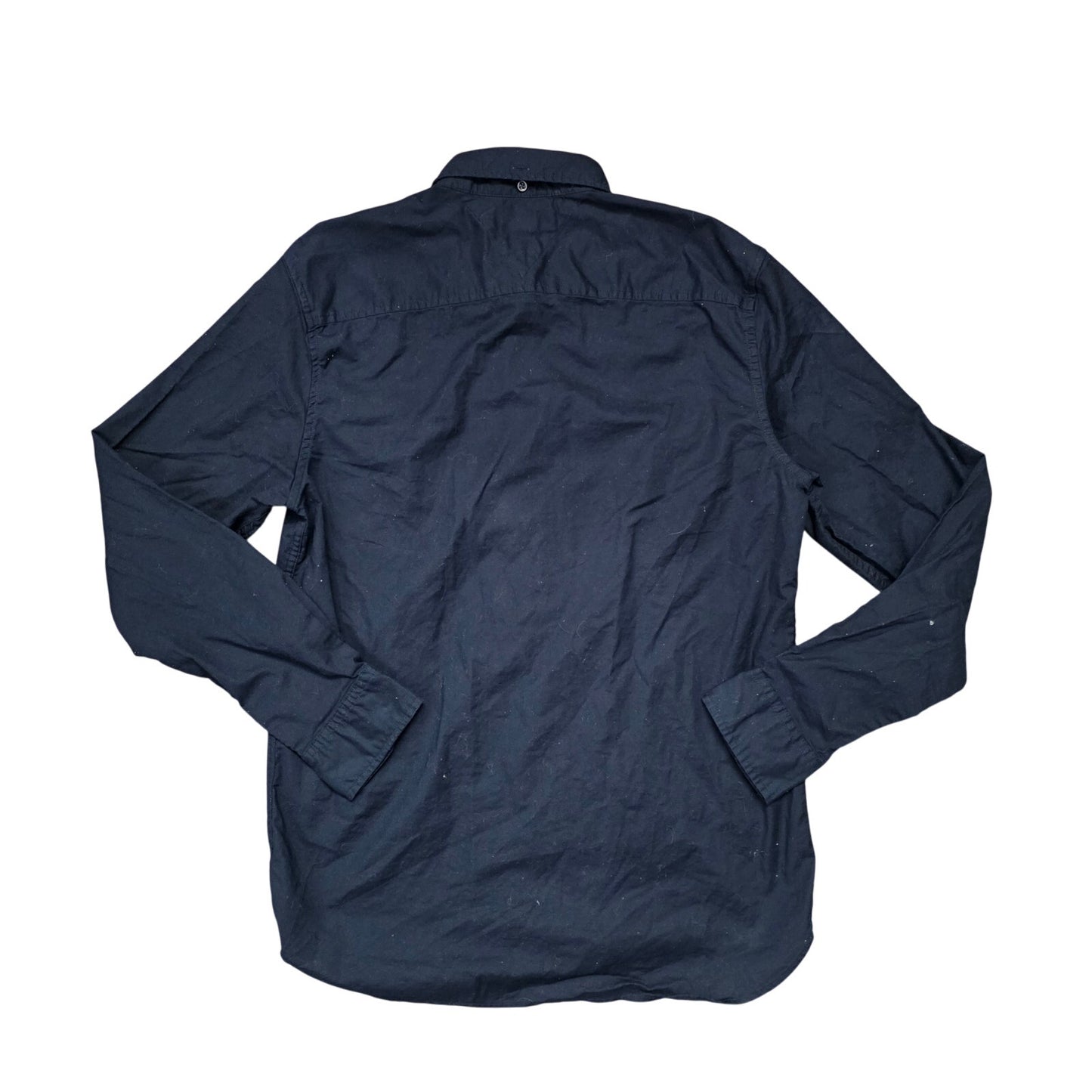 Tommy Hilfiger Core Flex Poplin Shirt Men’s Medium Black Stretch Button‑Down