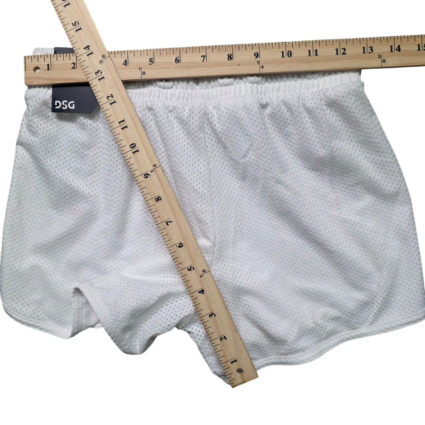 DSG Stride Run Shorts Girls L White Mesh