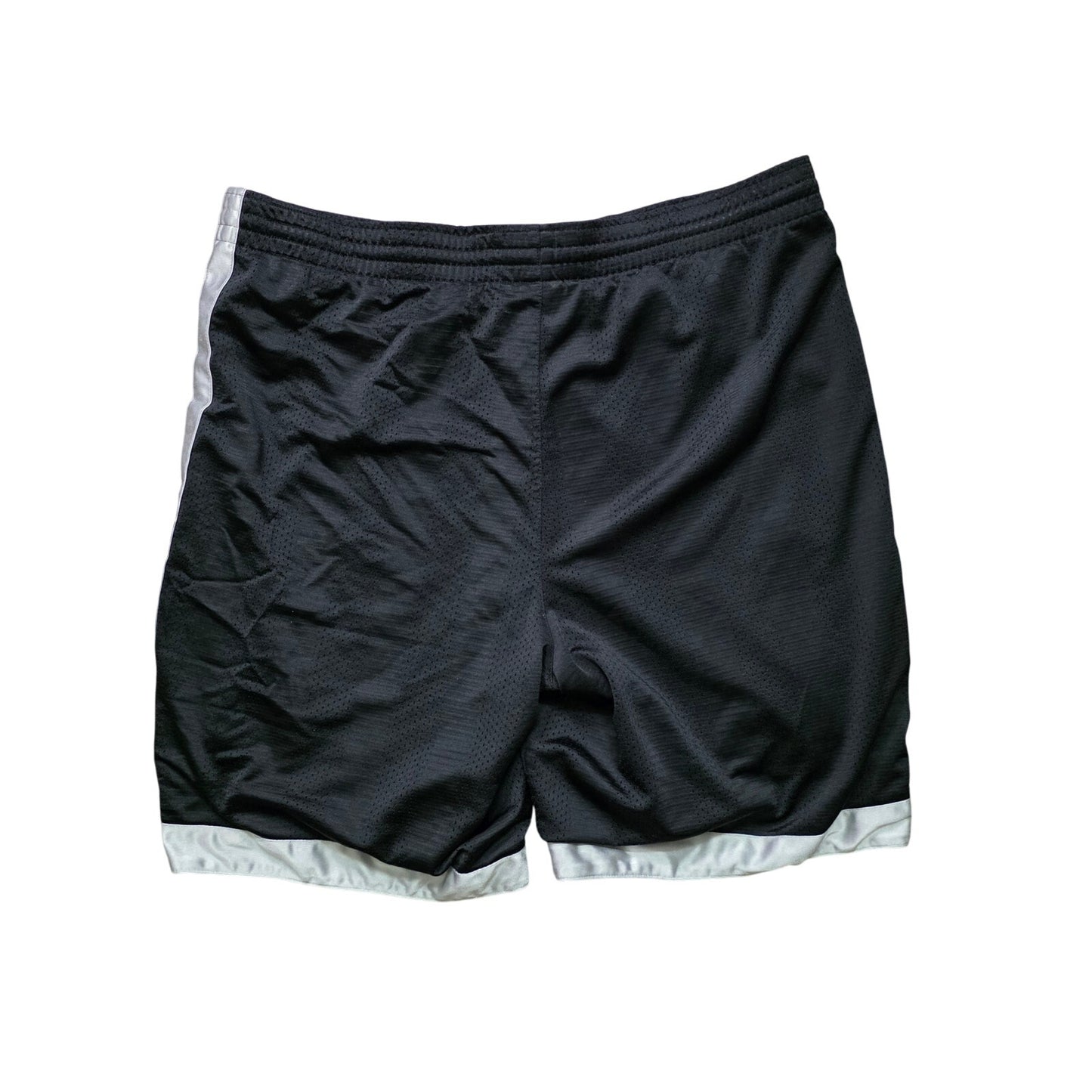 Nike Hoops Basketball Shorts Men’s L Black Silver Lined Baggie