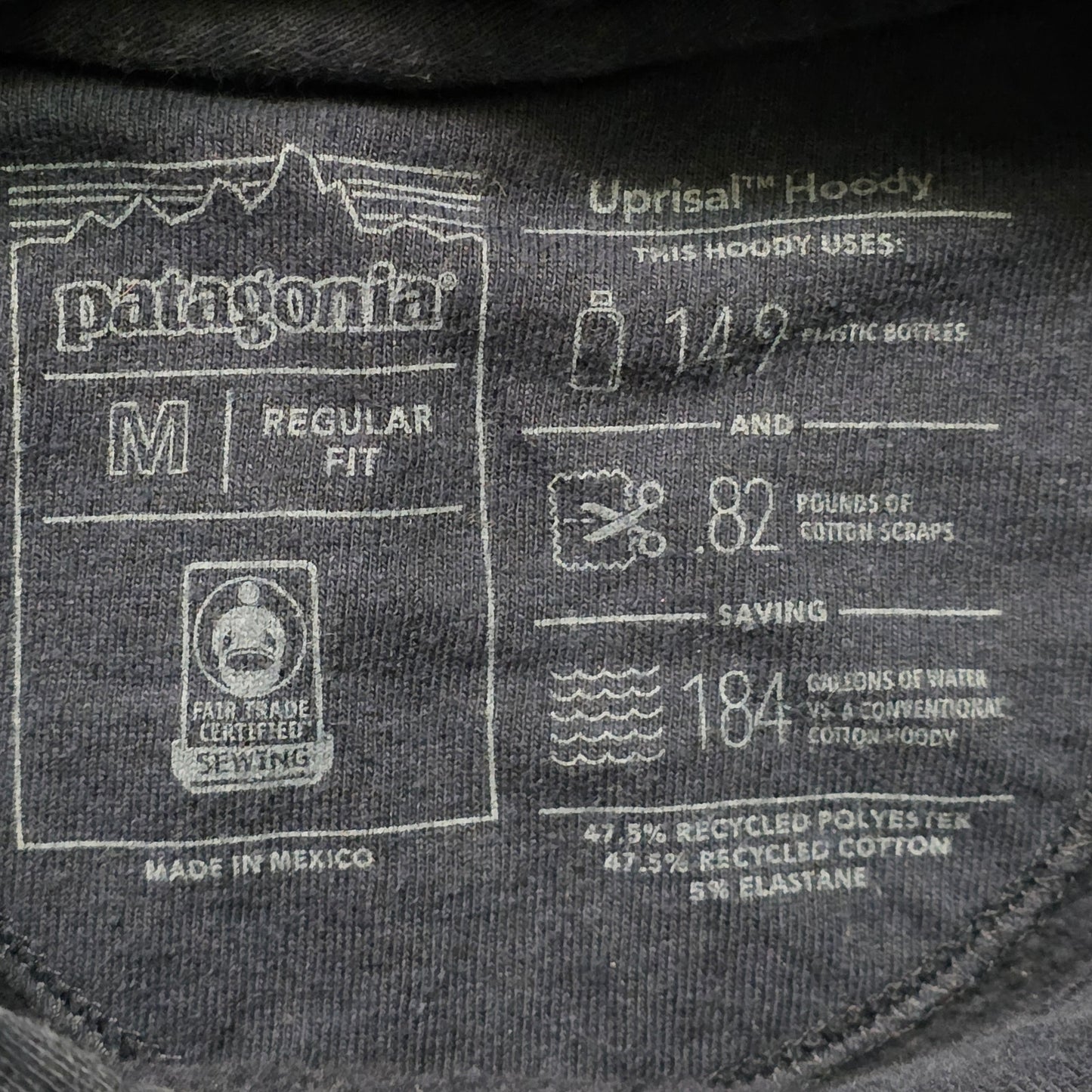 Patagonia Hoodie Men’s M Blue Bear Logo Pullover Sweatshirt