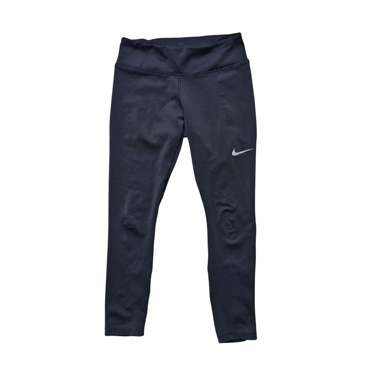 Nike Leggings Women’s XS Black Mid-Rise Crop Running Tights Dri-FIT Fast Performance