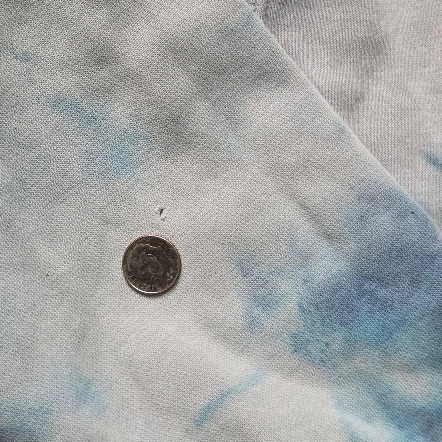 Nike Washed Out Tie Dyed Hoodie Women XS Light Blue White Cotton