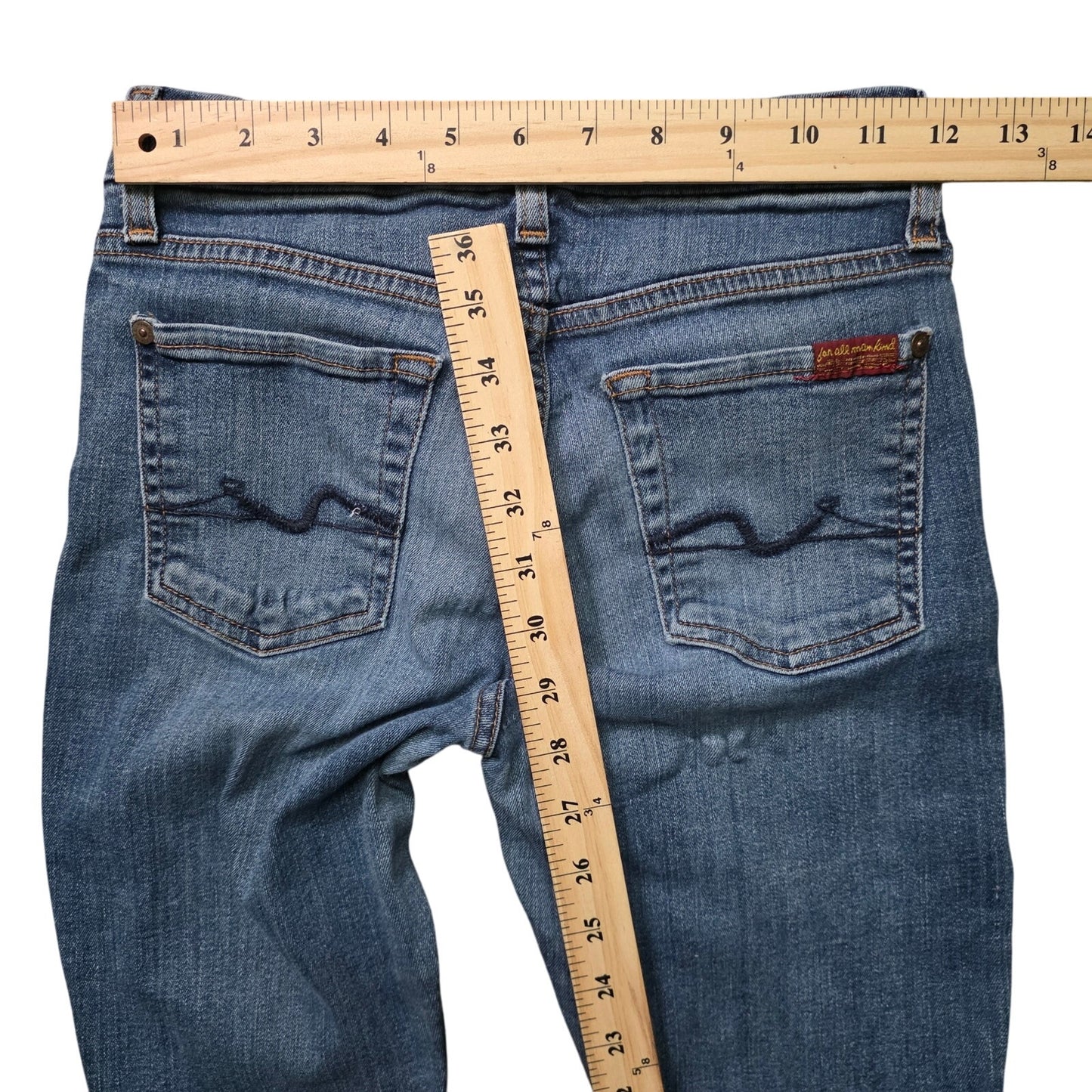 7 For All Mankind Jeans Women’s 26 Blue Denim Mid Rise Skinny