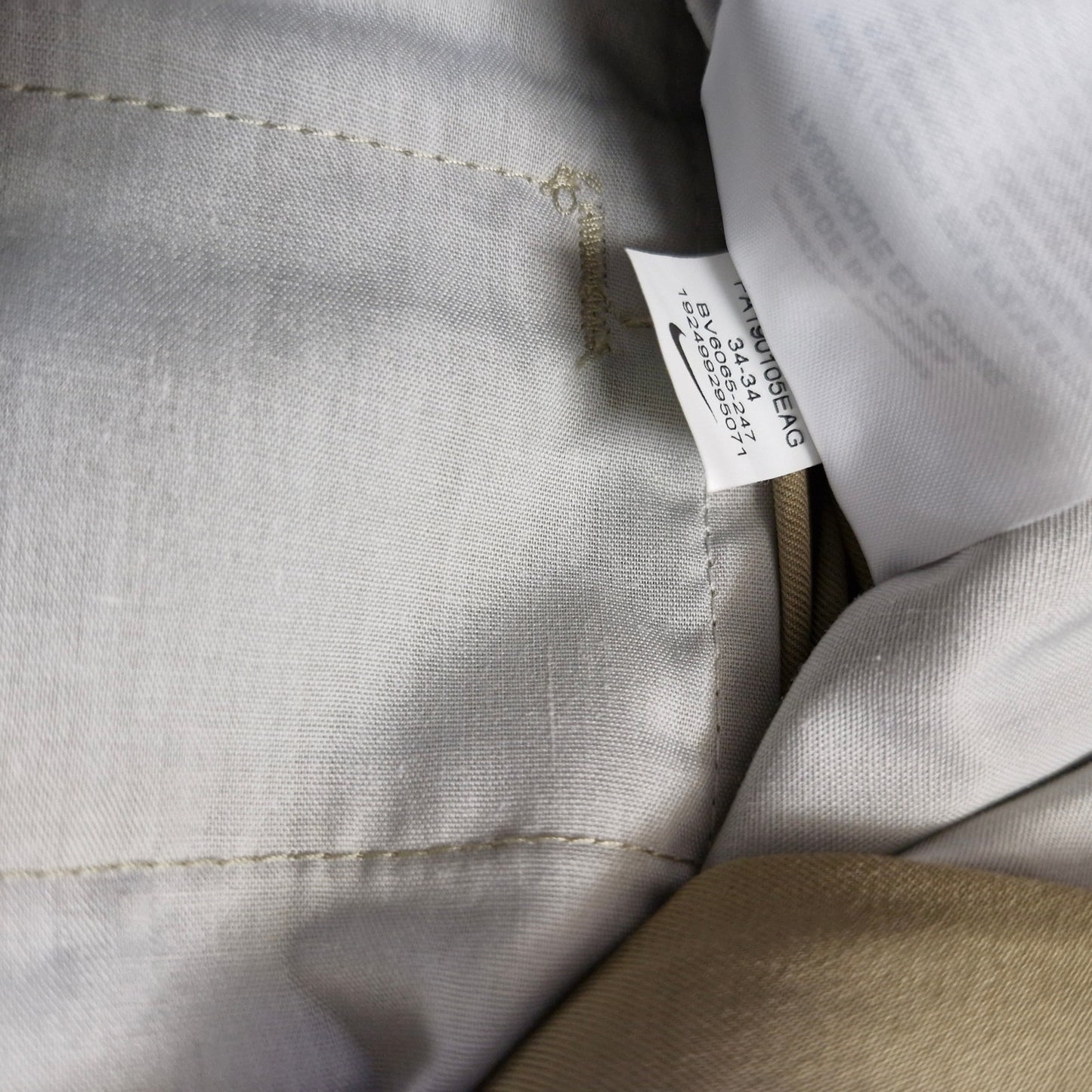 Nike Dri-Fit Golf Pants Men’s 34x34 Beige Khaki Stretch Performance Trousers