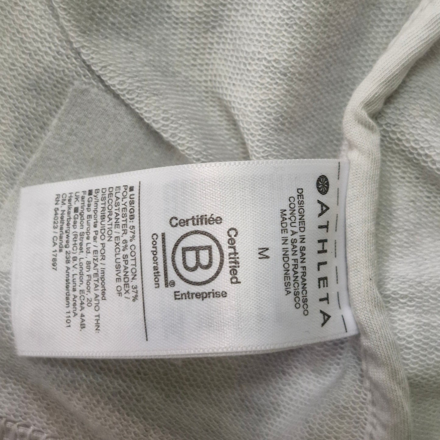 Athleta Retroterry Wrap Sweatshirt Gray Womens Medium