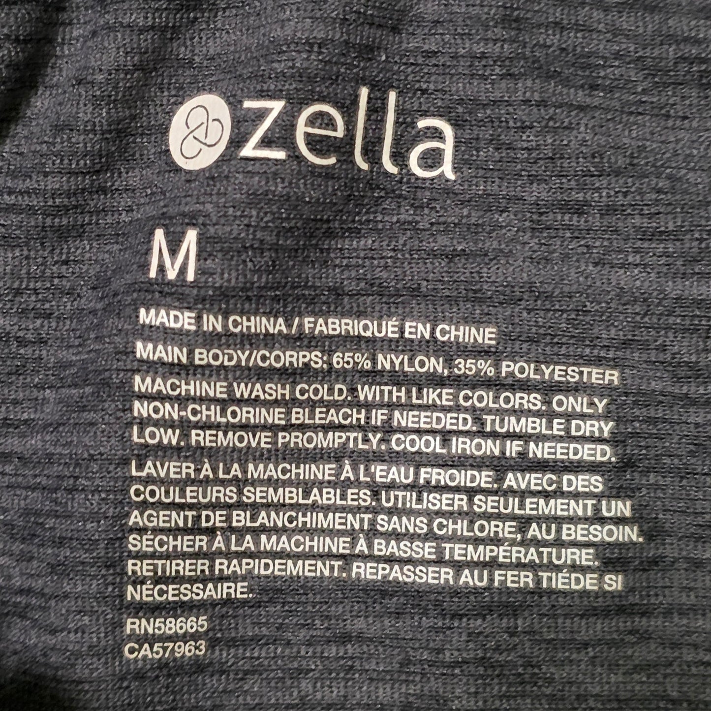 Zella Seamless Quarter Zip Pullover Men’s M Grey Obsidian Melange